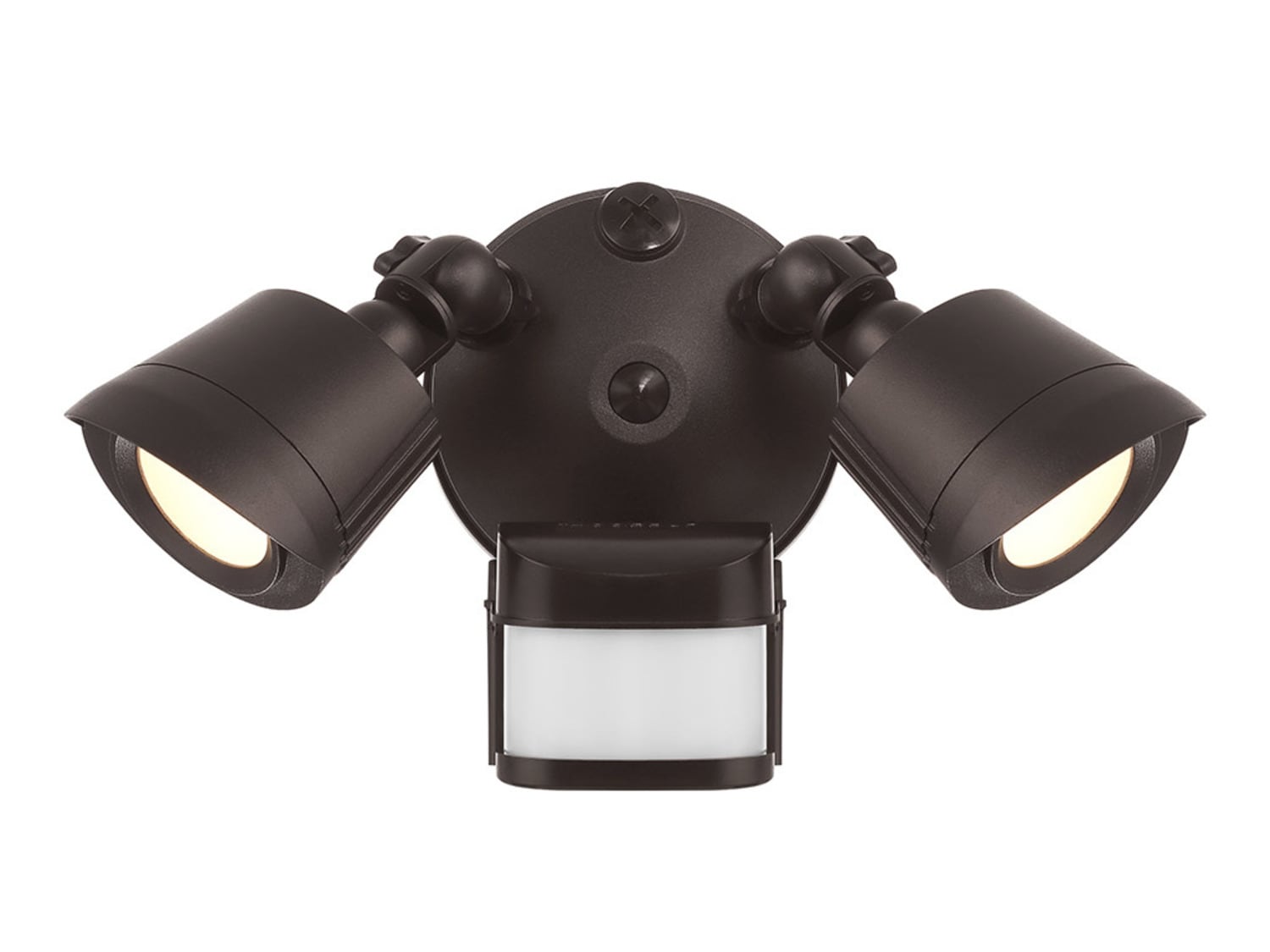 Savoy House Essentials 4-FLOOD-MS-3000K-BZ 270 -Degree 22 -Wattage Equivalent Hardwired LED Bronze 2 -Head Motion-Activated Flood Light with Timer 1900 -Lumen