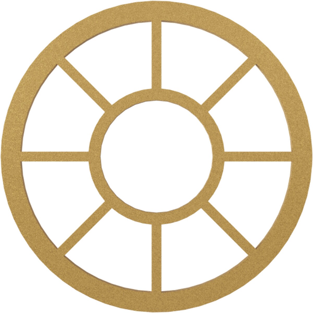 Ekena Millwork CMPP20GRSGO Grace 20-in W x 20-in L Contemporary Painted Gold PVC Whole Ceiling Medallion