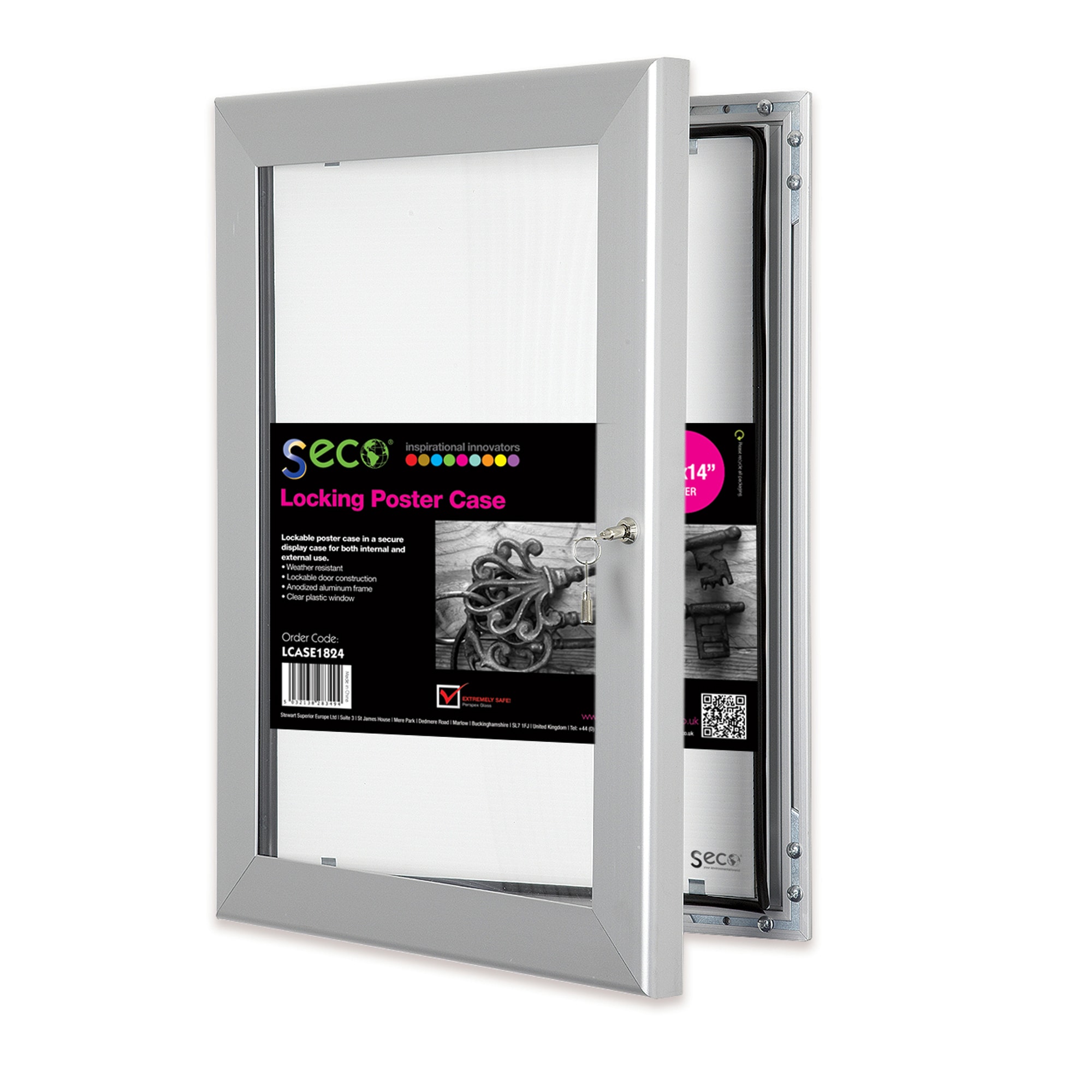 Seco 12 in. x 18 in. Silver Snap Picture Frame
