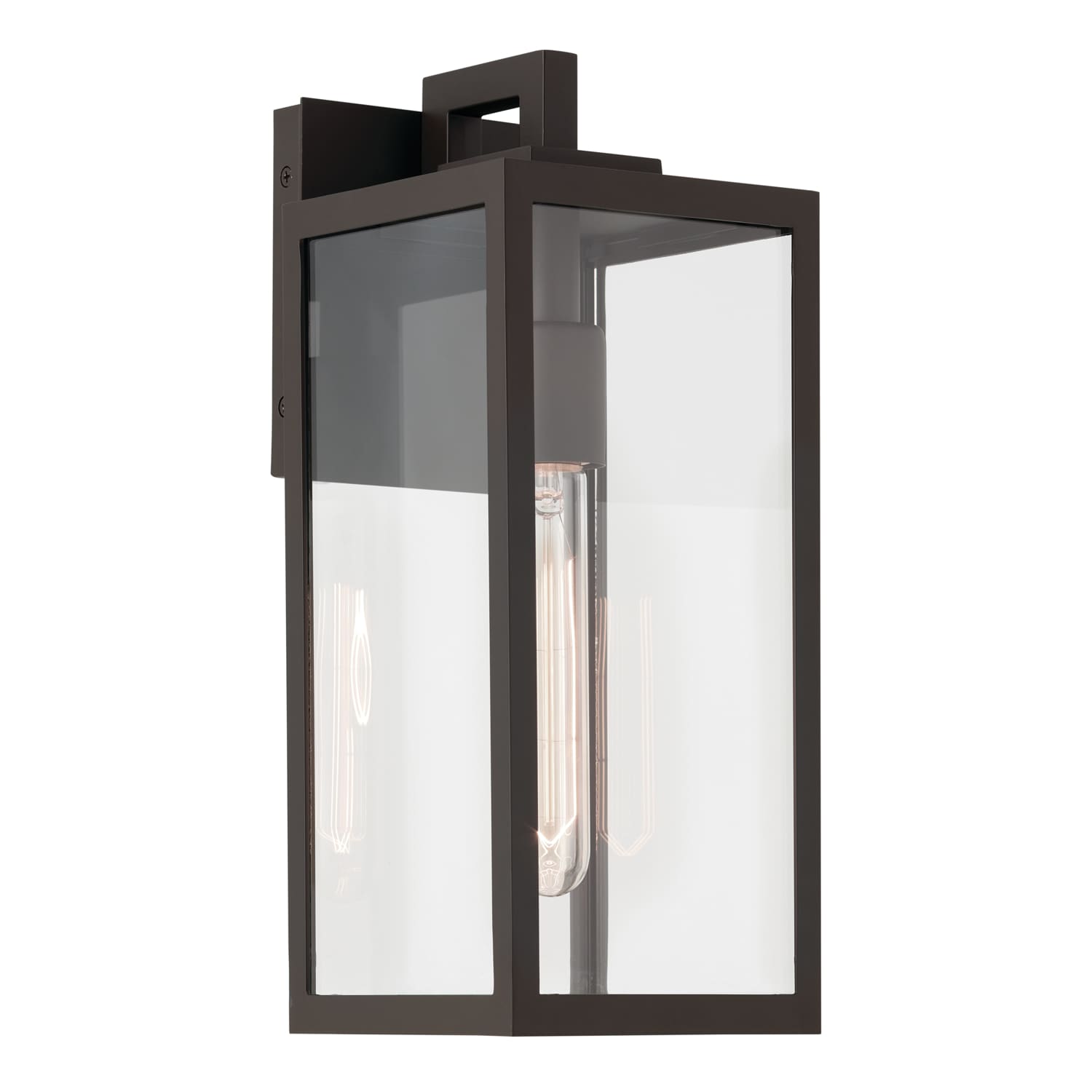Kichler 59111OZ Branner 1 -Light 14-in H Bronze Hardwired Outdoor Wall Light