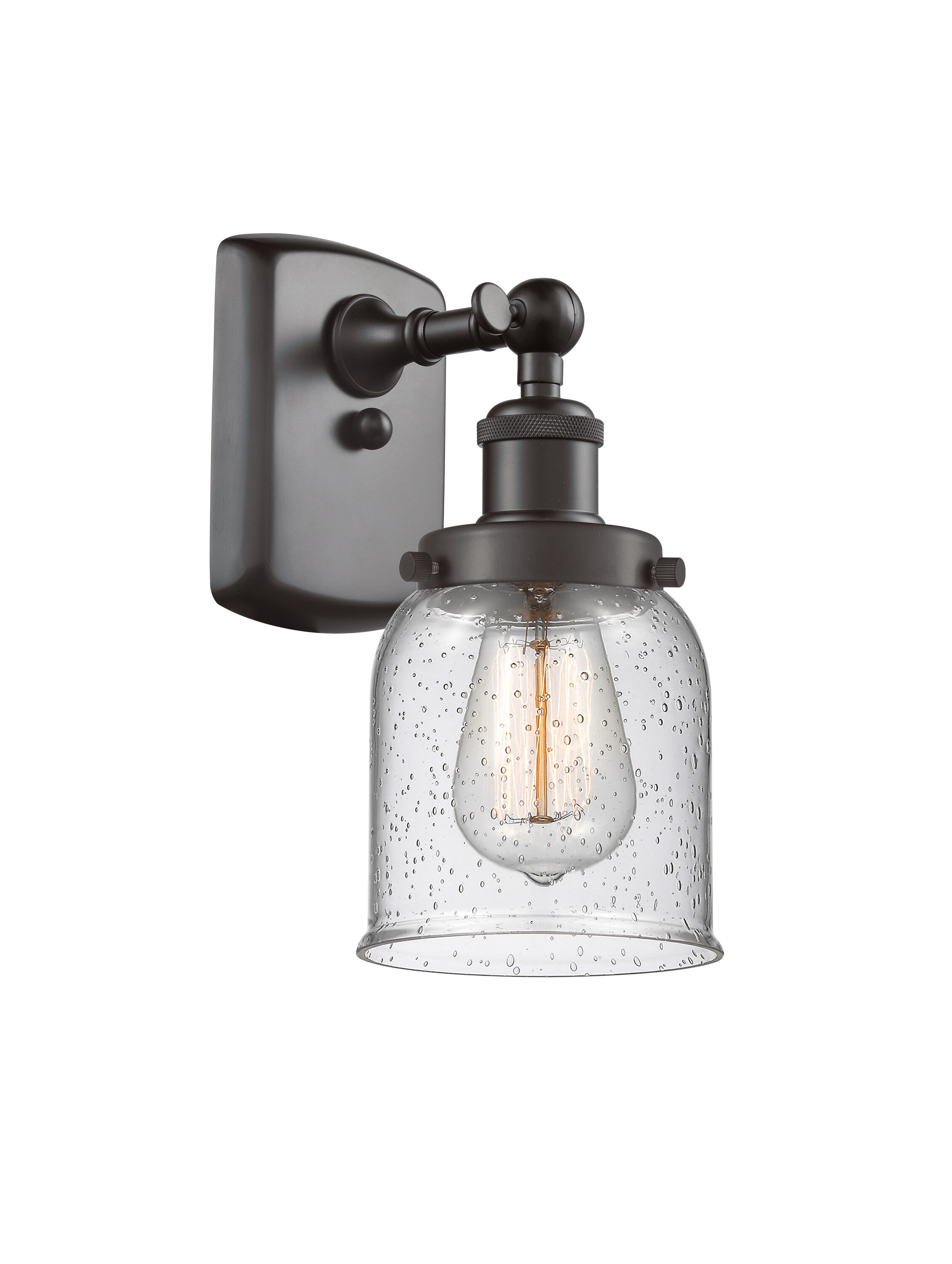 Innovations Lighting 916-1W-OB-G54 Bell 5-in W 1 -Light Oil-rubbed Bronze Industrial Wall Sconce