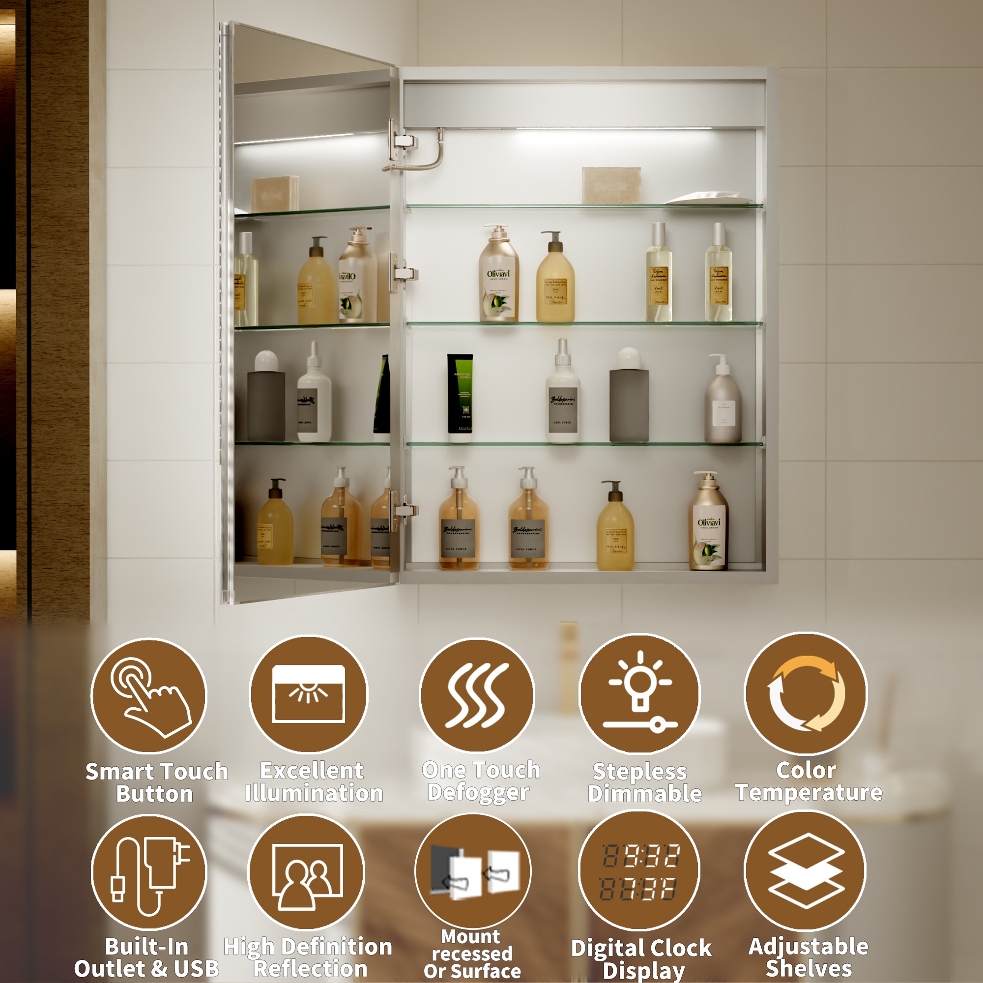 Forclover JSEX2432VLX Bathroom-Medicine-Cabinets - View #6