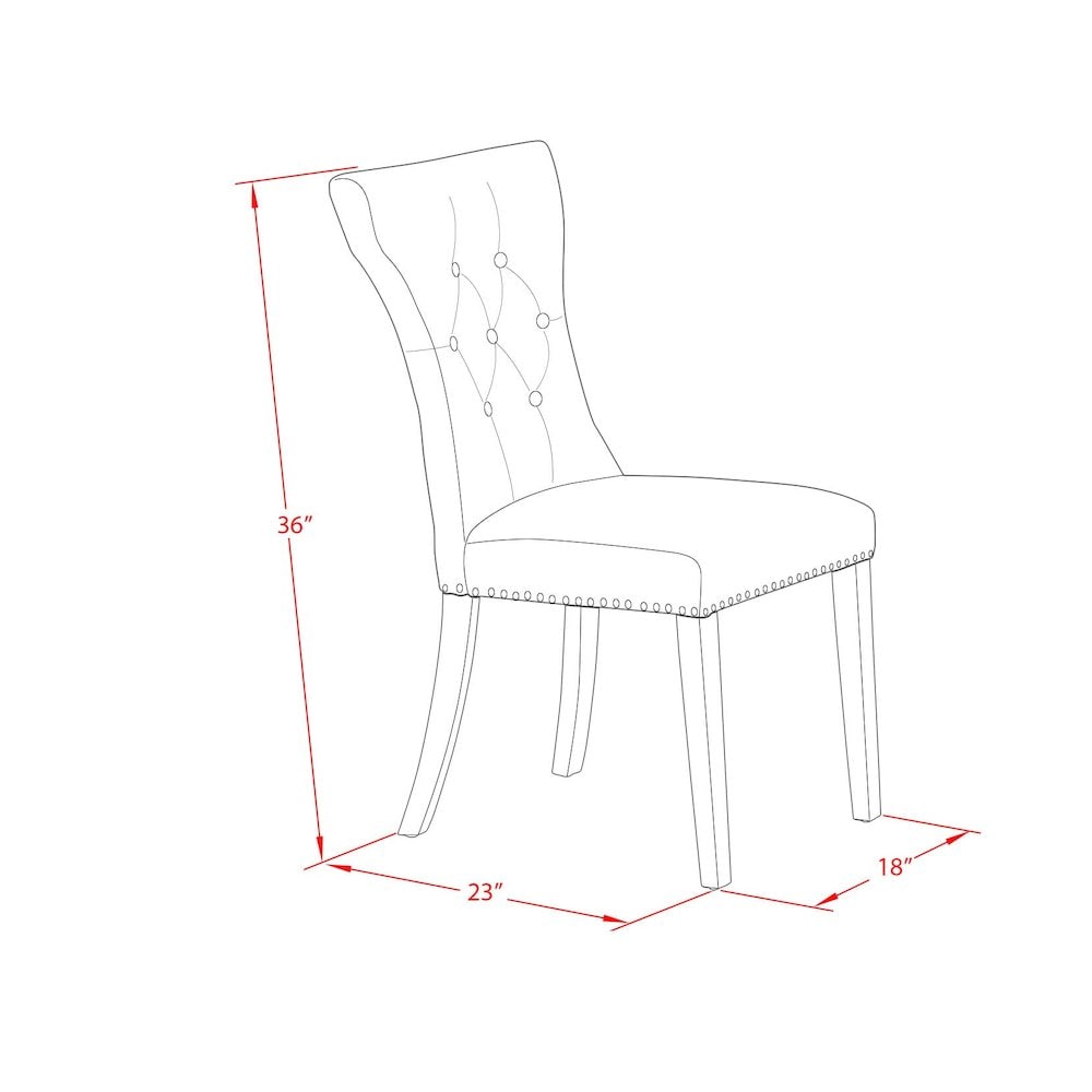 East West Furniture GAP7T40 Dining-Chairs - View #2