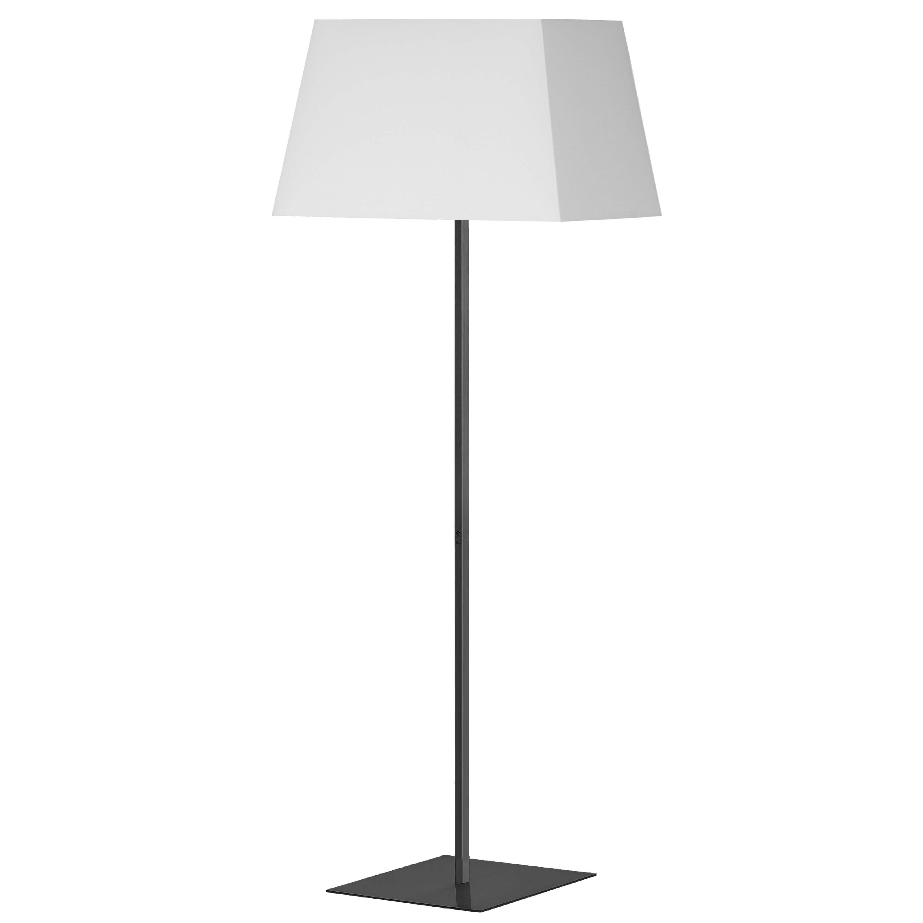 Dainolite - Gretchen 62.75-in Matte Black, White Standard Floor Lamp with Fabric Shade