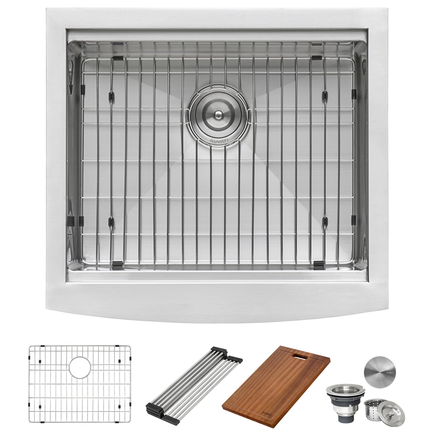 Ruvati 30" Stainless Steel Apron-Front Workstation Sink