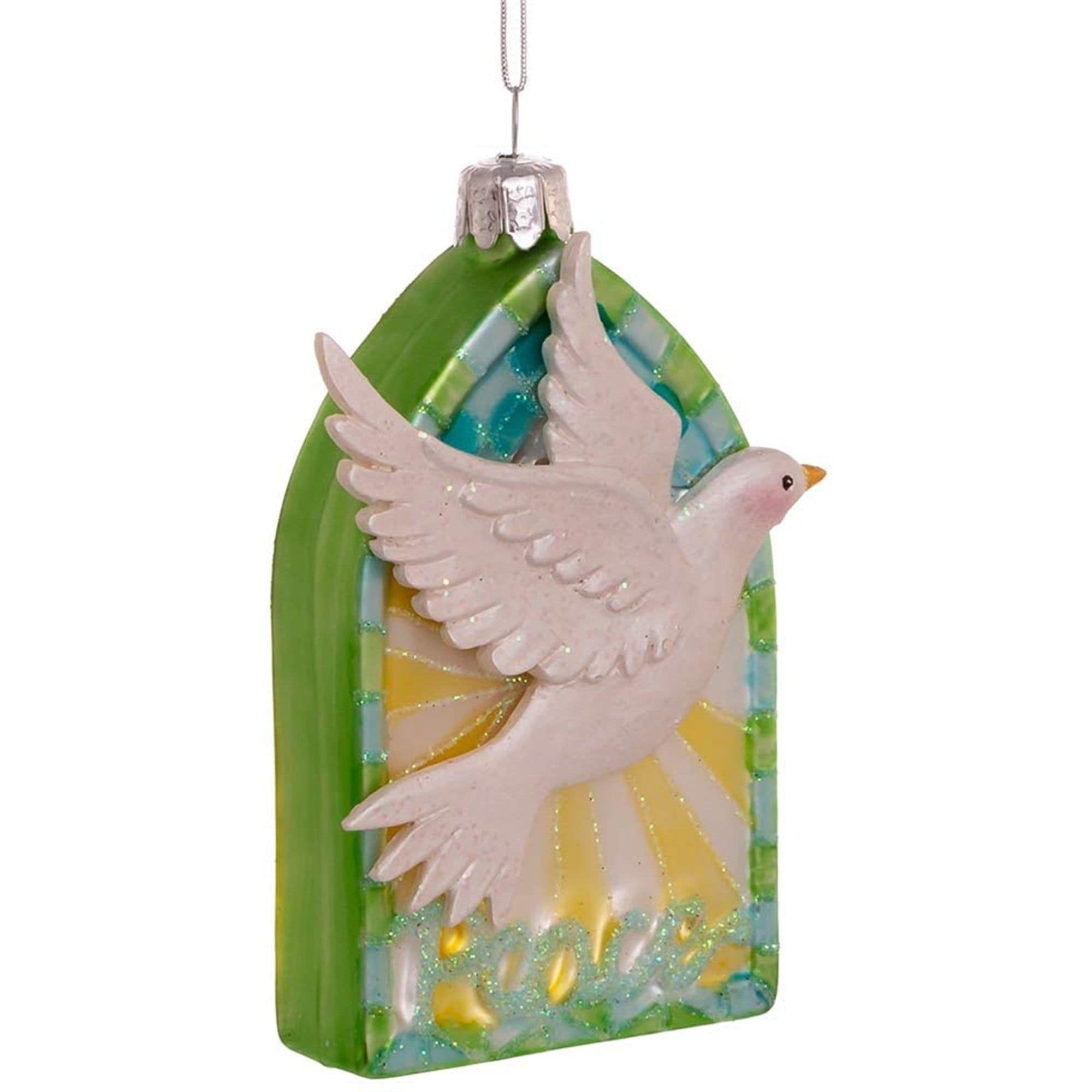 Kurt S. Adler 086131581380 Kurt Adler Noble Gems Glass Ornament for Christmas Tree - Dove of Peace