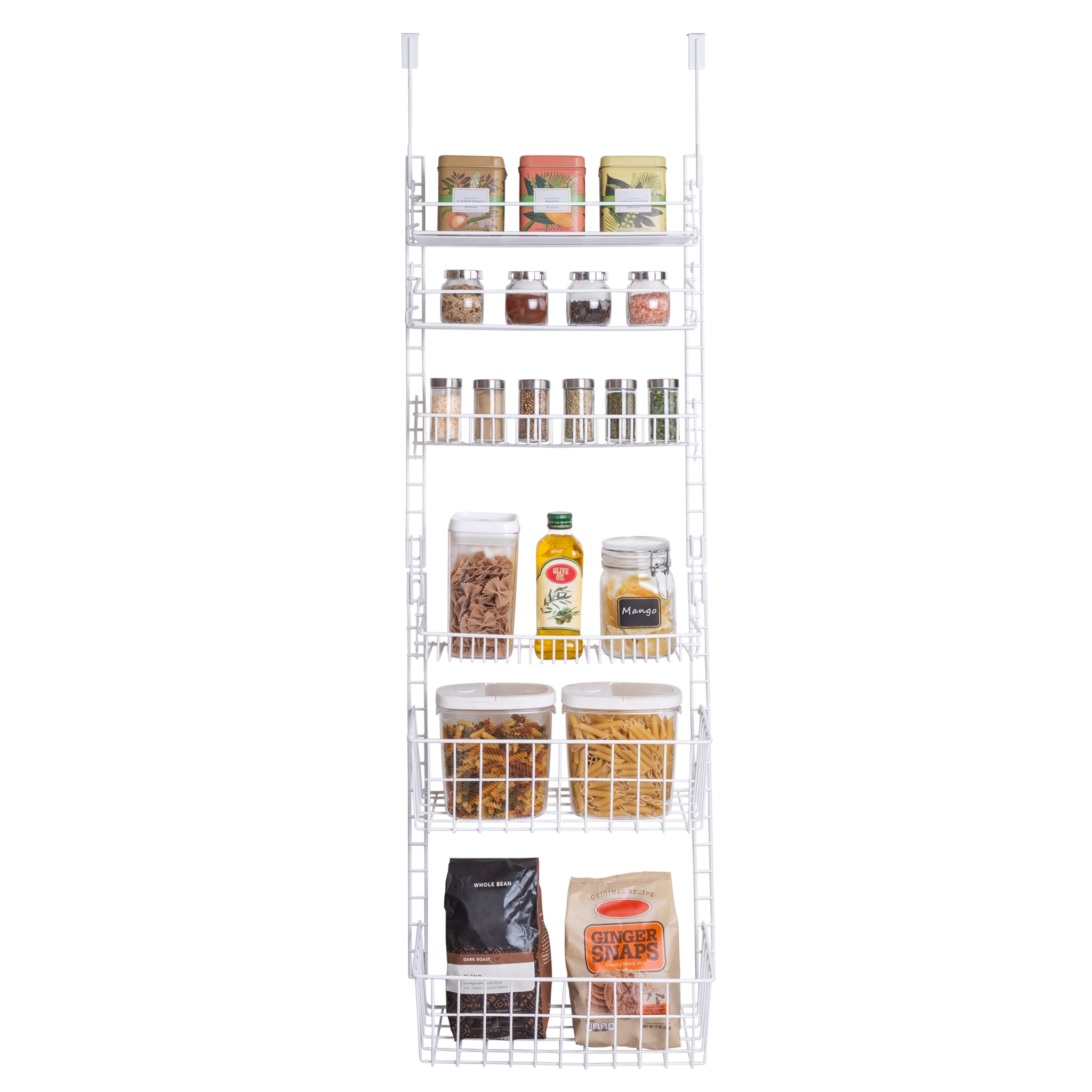 Style Selections 18.7-in W x 25.79-in H 4-Tier Cabinet-mount Metal Door  Organizer in the Cabinet Organizers department at
