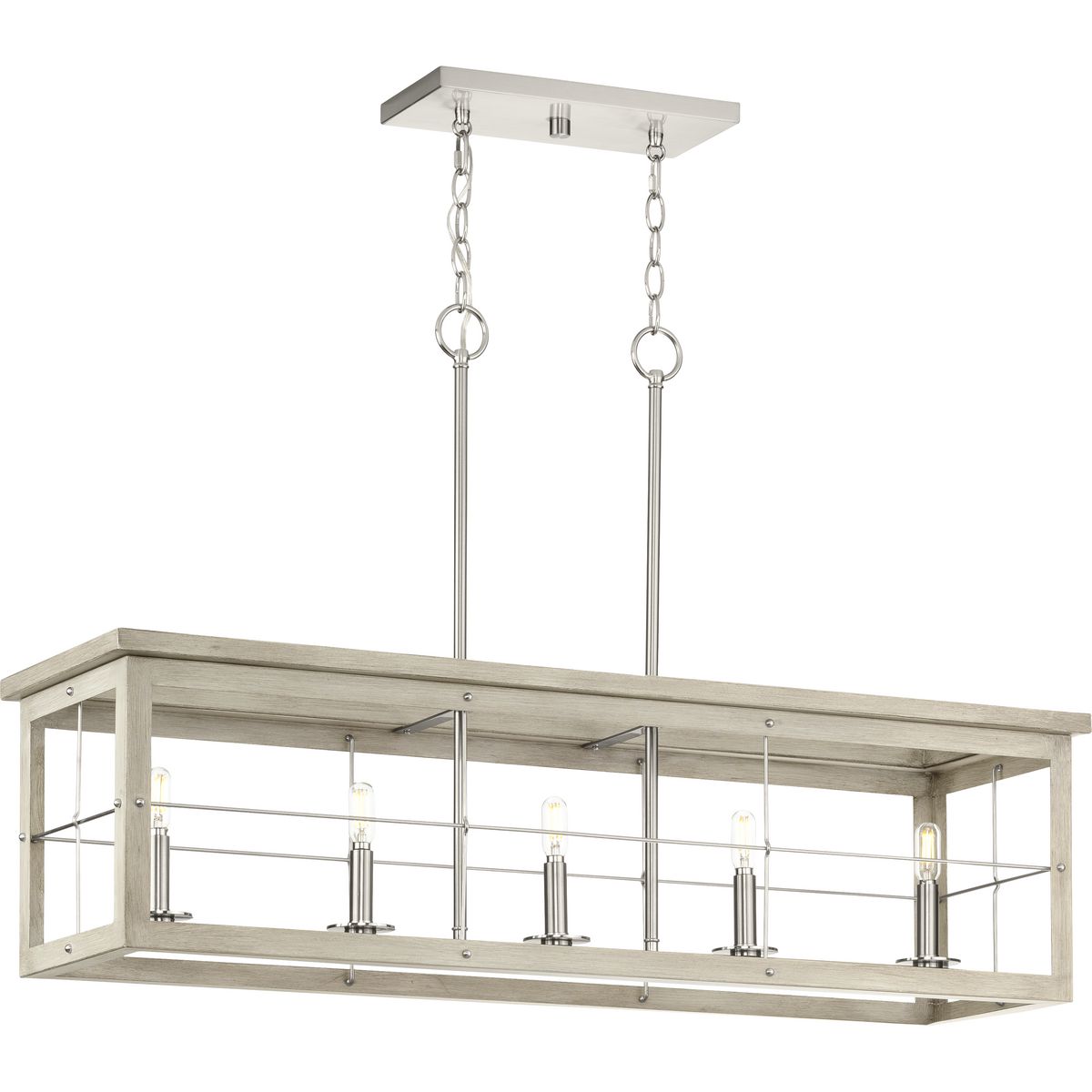 Progress Lighting Hedgerow 5-Light Distressed Coastal Chandelier