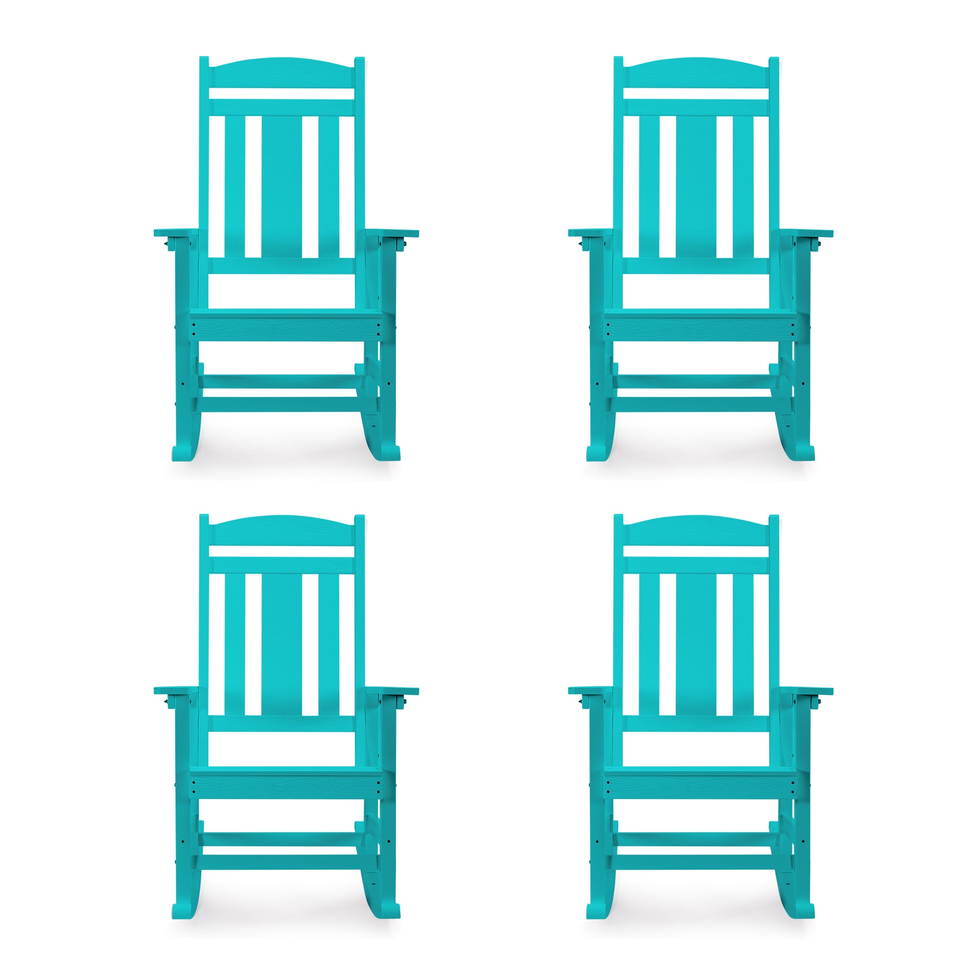 Lue Bona The Adirondack Set Of 4 Aruba Blue Plastic Frame Stationary