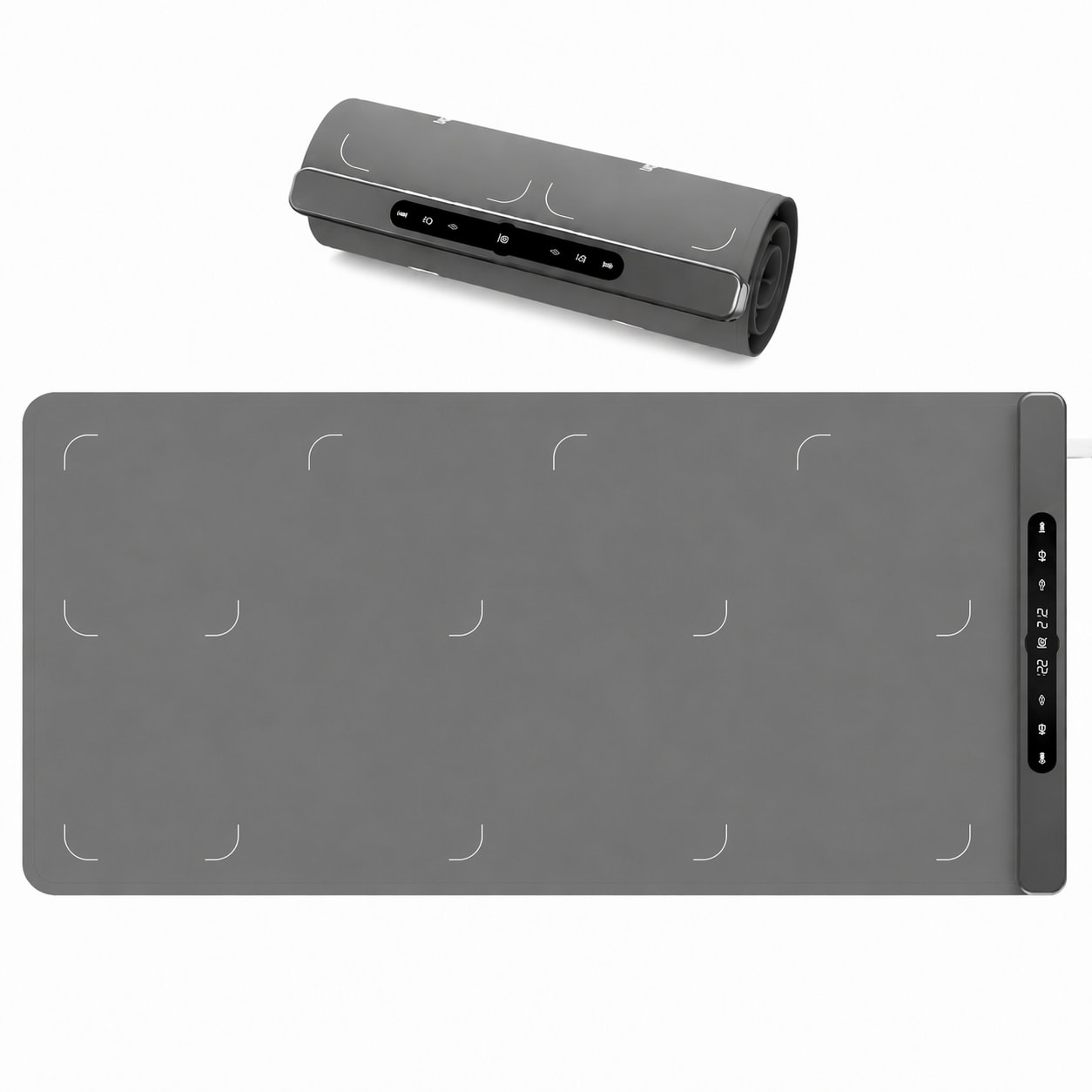 Aoibox LAB4MBIA  Graphene Food Warming Mat with Dual Zone Control XXL 36 x17 Electric Heating Tray 6 Temp Timer Settings Fast