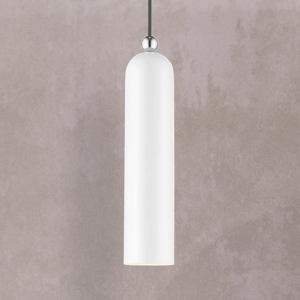 Ardmore Chic Mid-Century Modern White Pendant Light