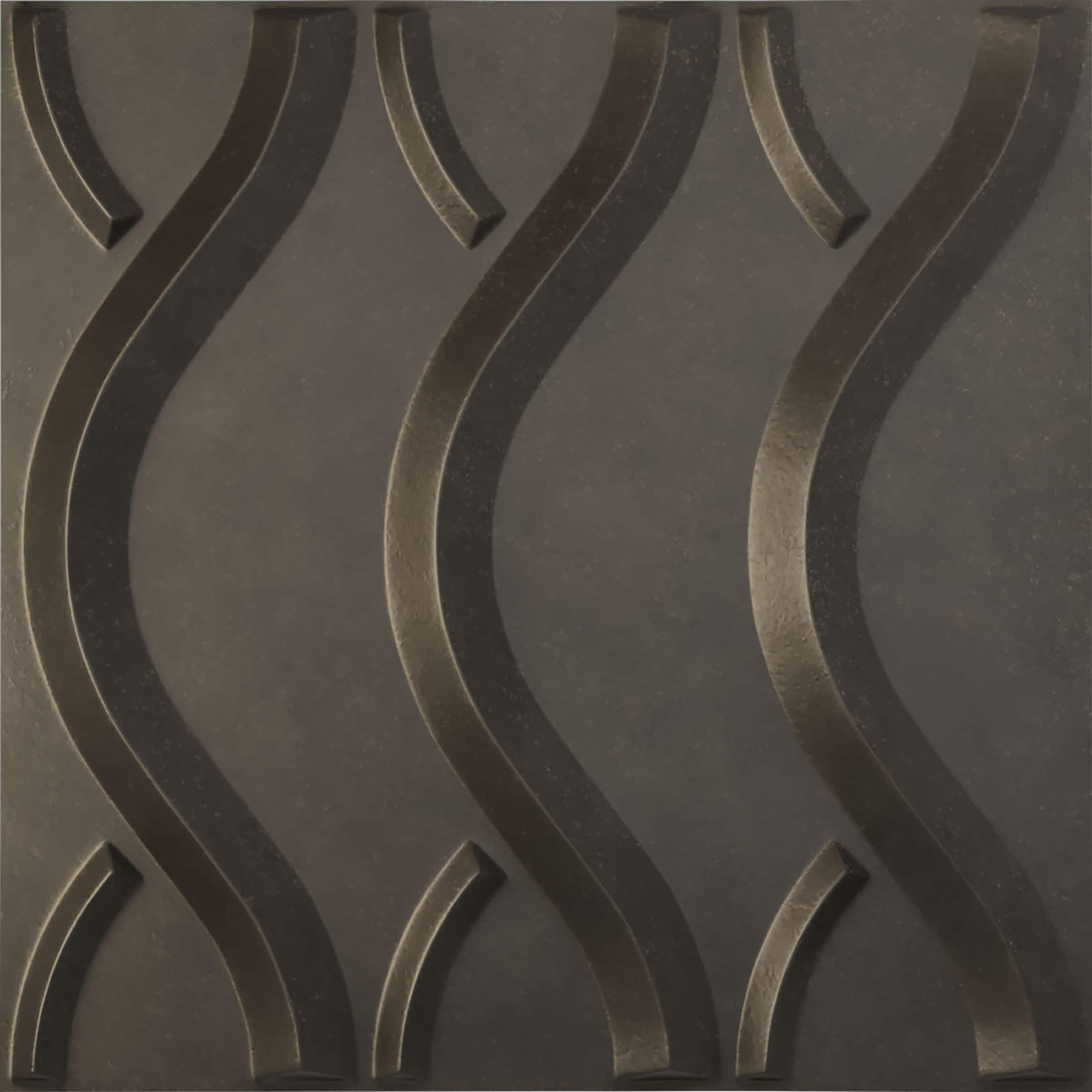 Ekena Millwork WP20X20NXDST 19-5/8-in x 19-5/8-in Embossed Paintable/Stainable Black PVC Wall Panel (