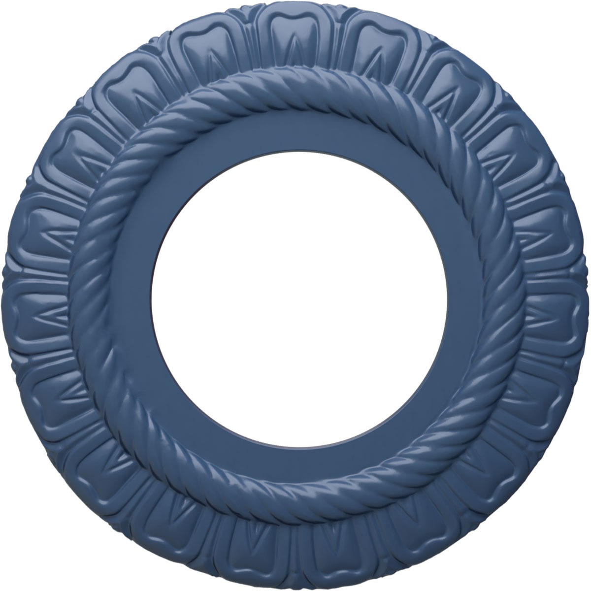 Ekena Millwork CM09CLAMF Claremont 9-in W x 9-in L Painted Americana Polyurethane Whole Ceiling Medallion