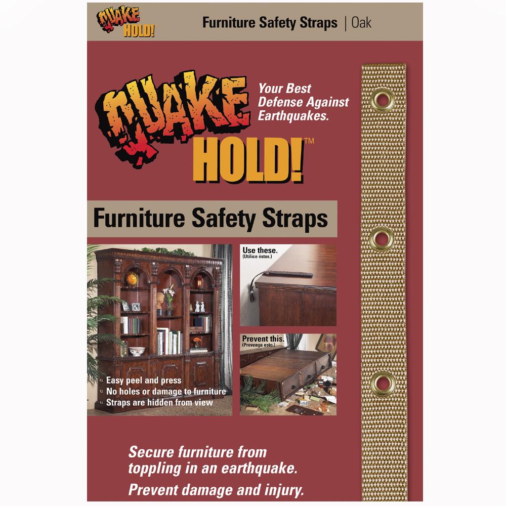 Quakehold! Furniture Strap Kit, Earthquake Fasteners for Disaster  Preparedness, Child Proof Safety Straps for RV, Home Office, Helps Prevent  Damage and Injury, Easy to Install, White - Securing Straps 
