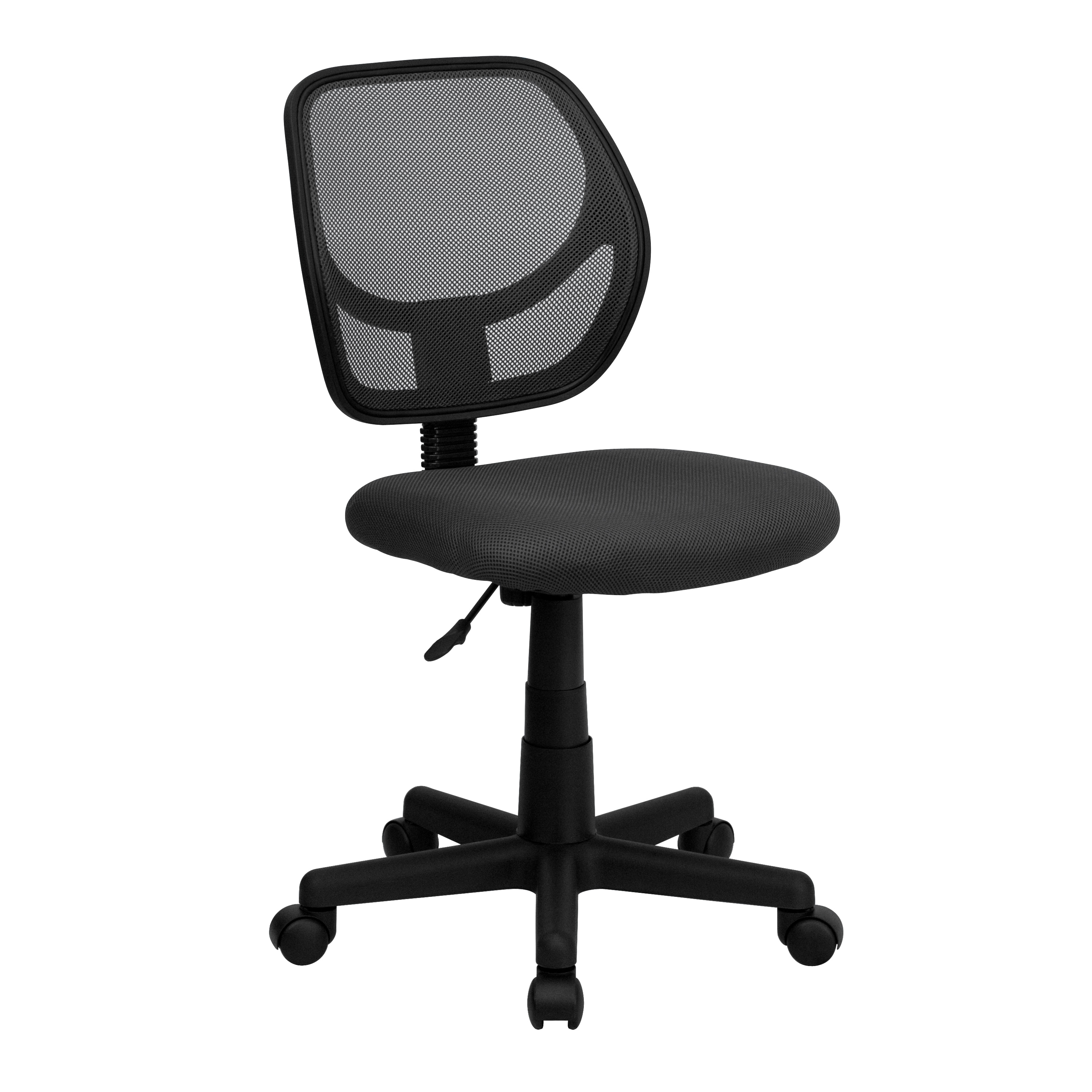 Emma + Oliver 889142464150 Gray Mesh Swivel Task Office Chair