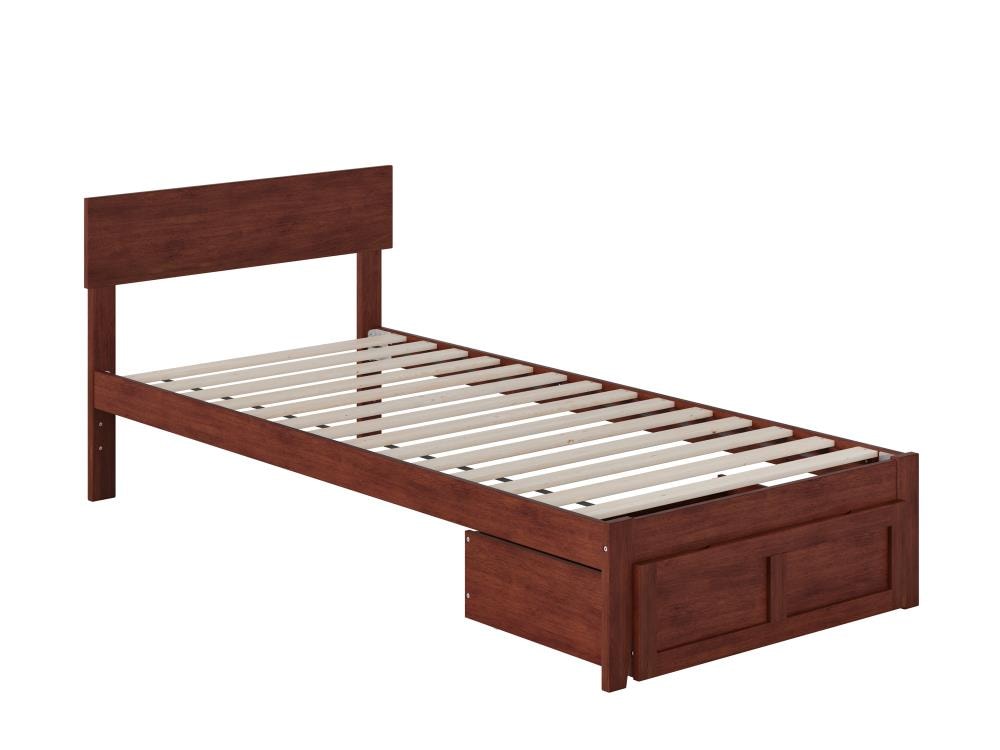 Walnut Twin Xl Platform Bed, Wooden Single Bed Frame Philippines