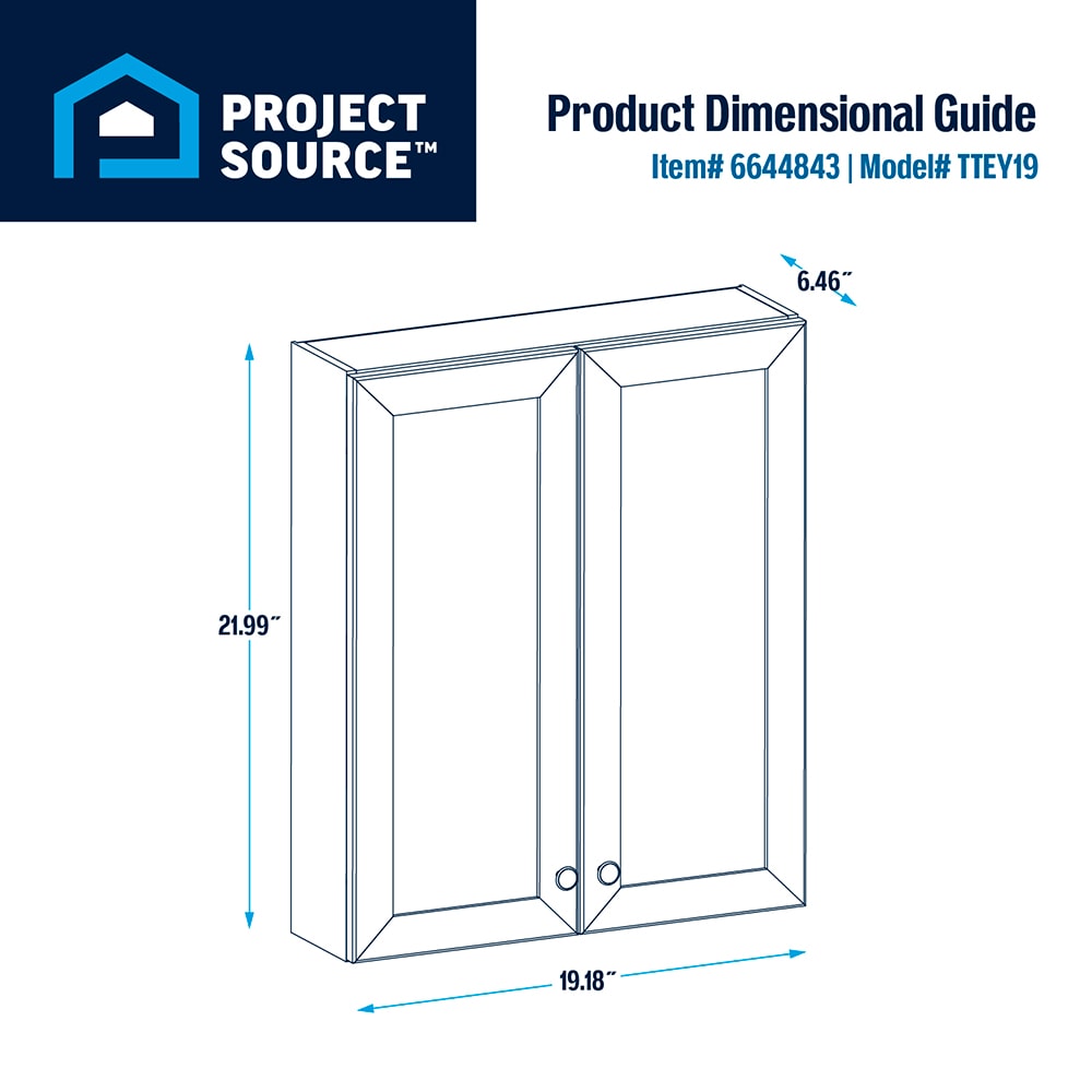 Project Source TTEY19 Bathroom-Wall-Cabinets - View #4