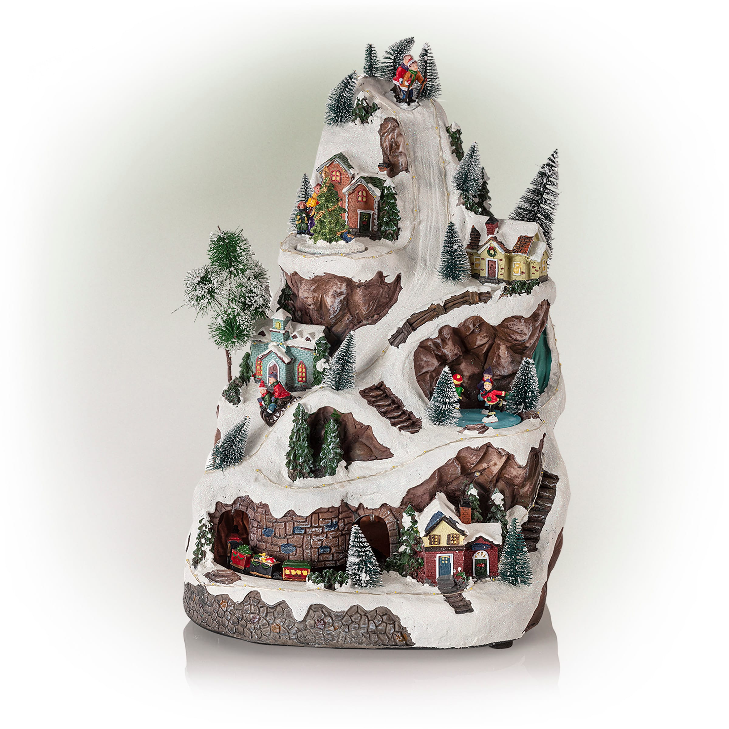 Alpine Corporation 18-in Lighted Figurine Merry Christmas Electrical Outlet  Christmas Decor in the Christmas Decor department at