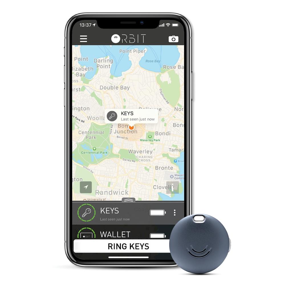 Chipolo ONE - 1 Pack - Key Finder, Bluetooth Tracker for Keys, Bag, Item  Finder. Free Premium Features. iOS and Android Compatible (Black)