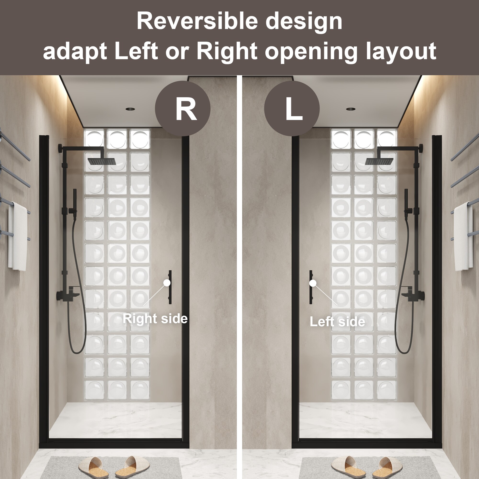 Forclover CBF-SD3472PVMB Shower-Doors - View #4