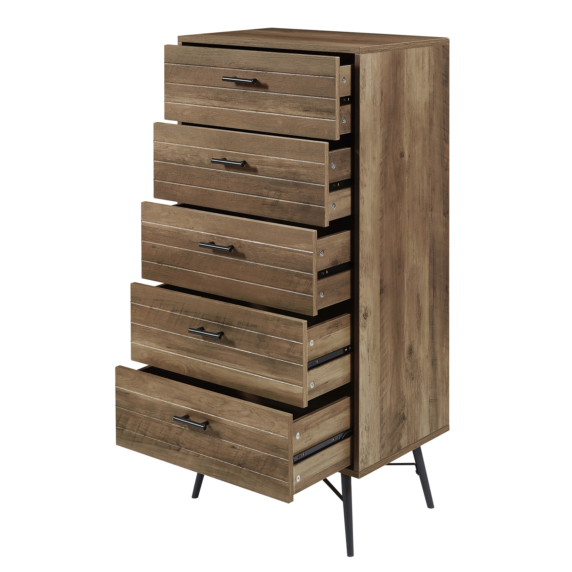 SINOFURN SYC250011GY Brown 5 -Drawer Standard dresser