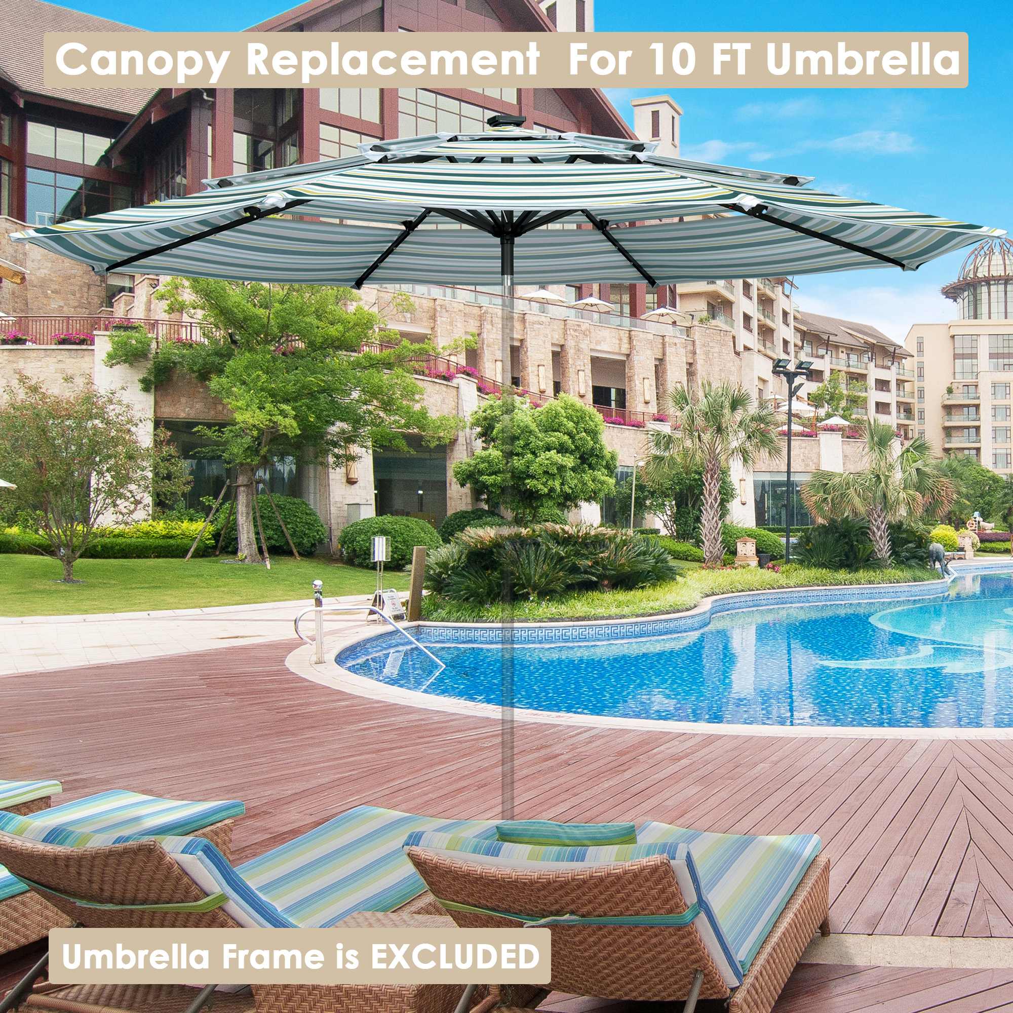 Yescom 07UMC013-10F-STP-LO Umbrellas-3 - View #8