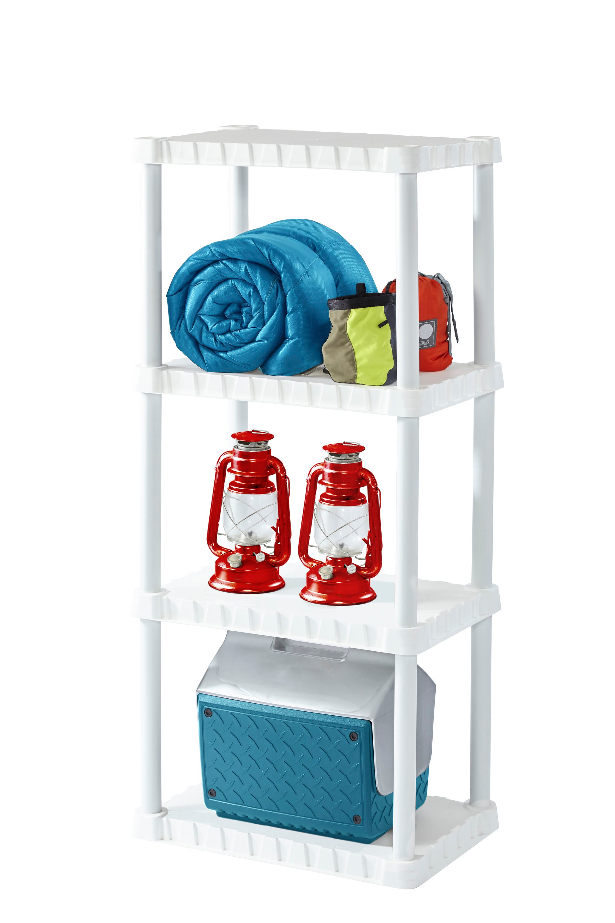 Project Source Plastic 4-Tier Utility Shelving Unit (34.75-in W x