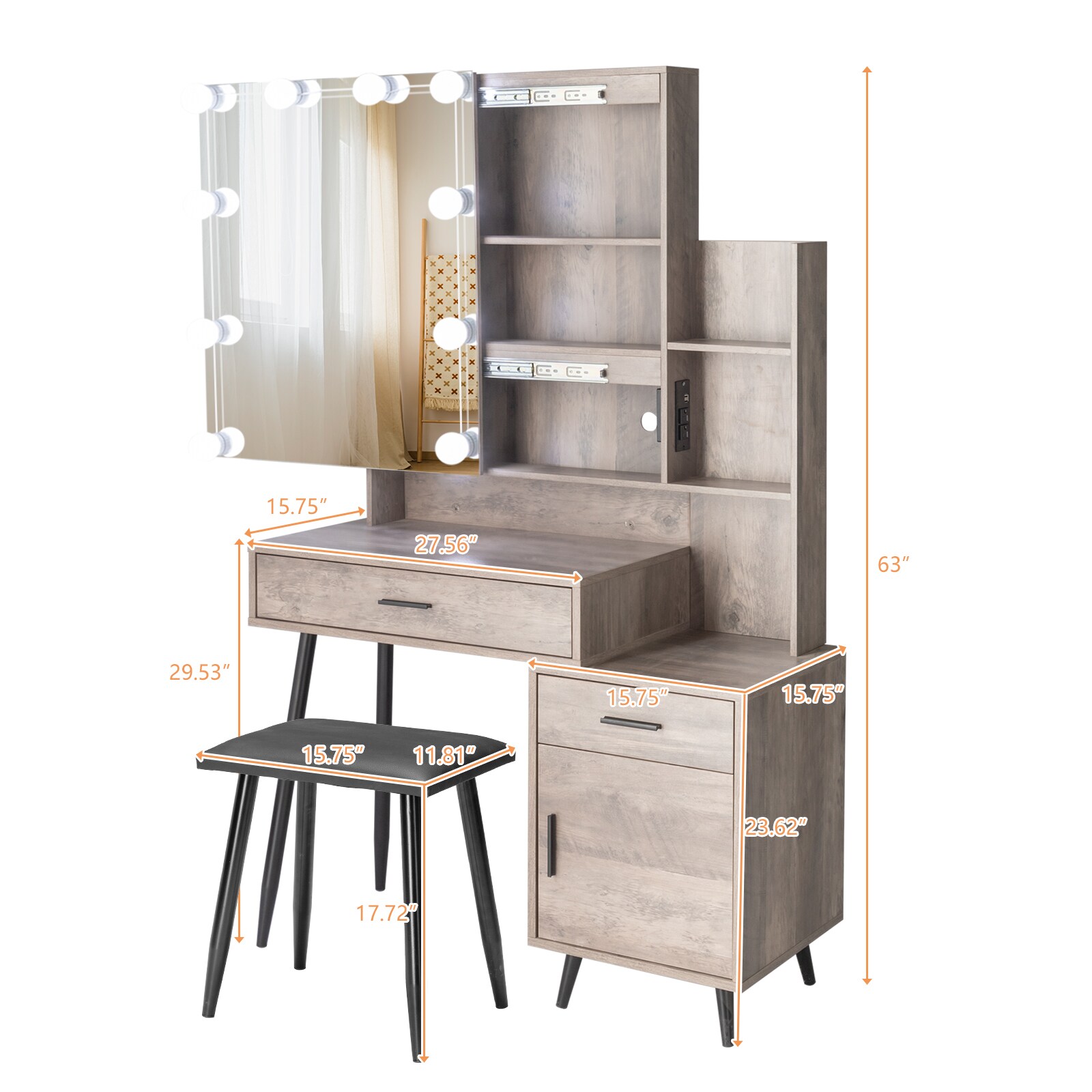Winado LO1G52002014 Bedroom-Vanities - View #3