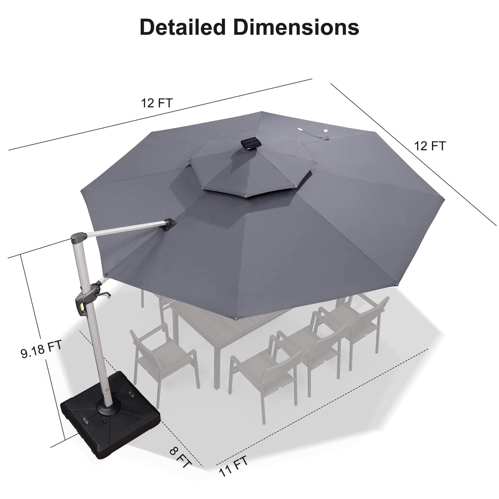 PURPLE LEAF LSGLRRDT12-GY Umbrellas-2 - View #10