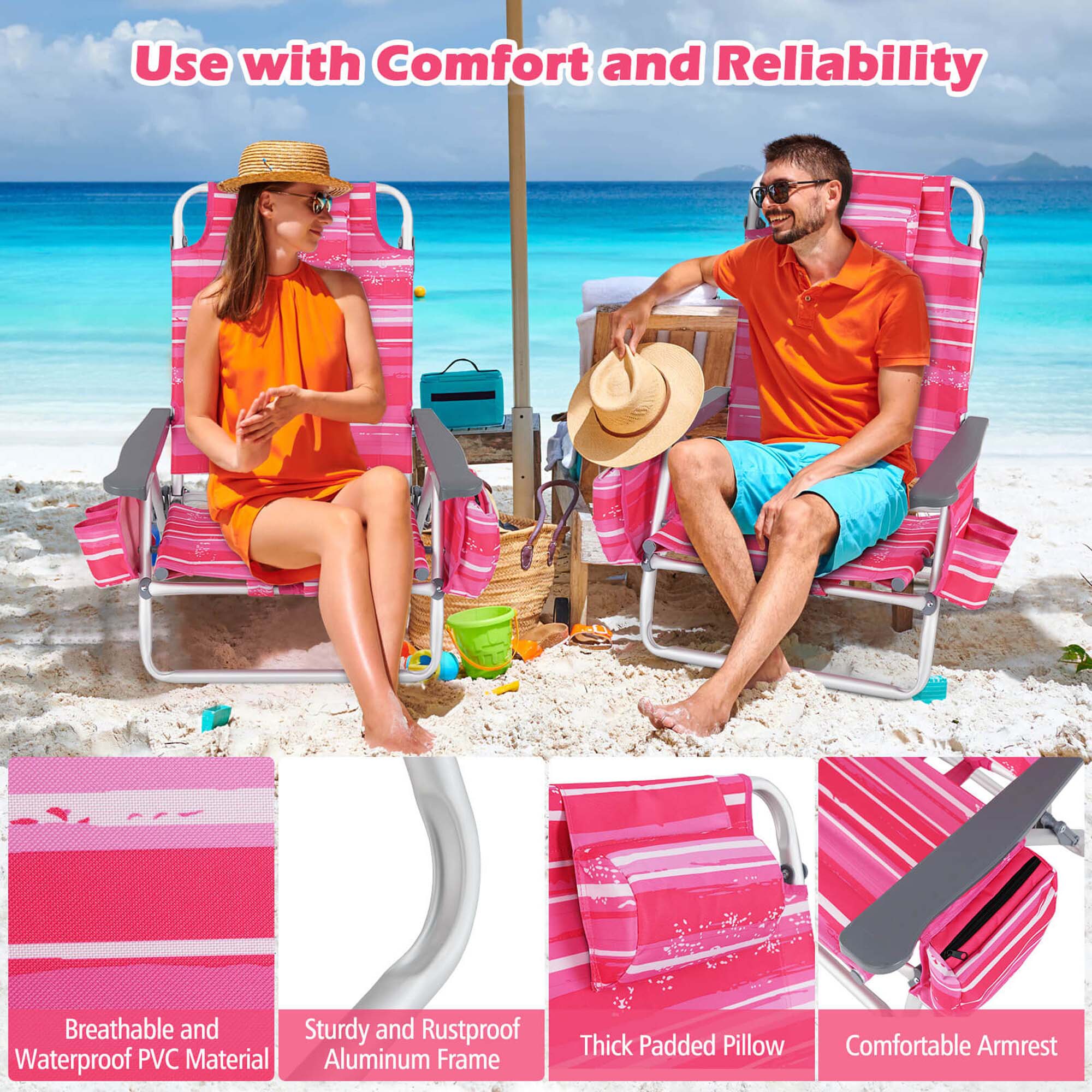 Costway HCST05865 Beach-Camping-Chairs - Thumbnail View #5