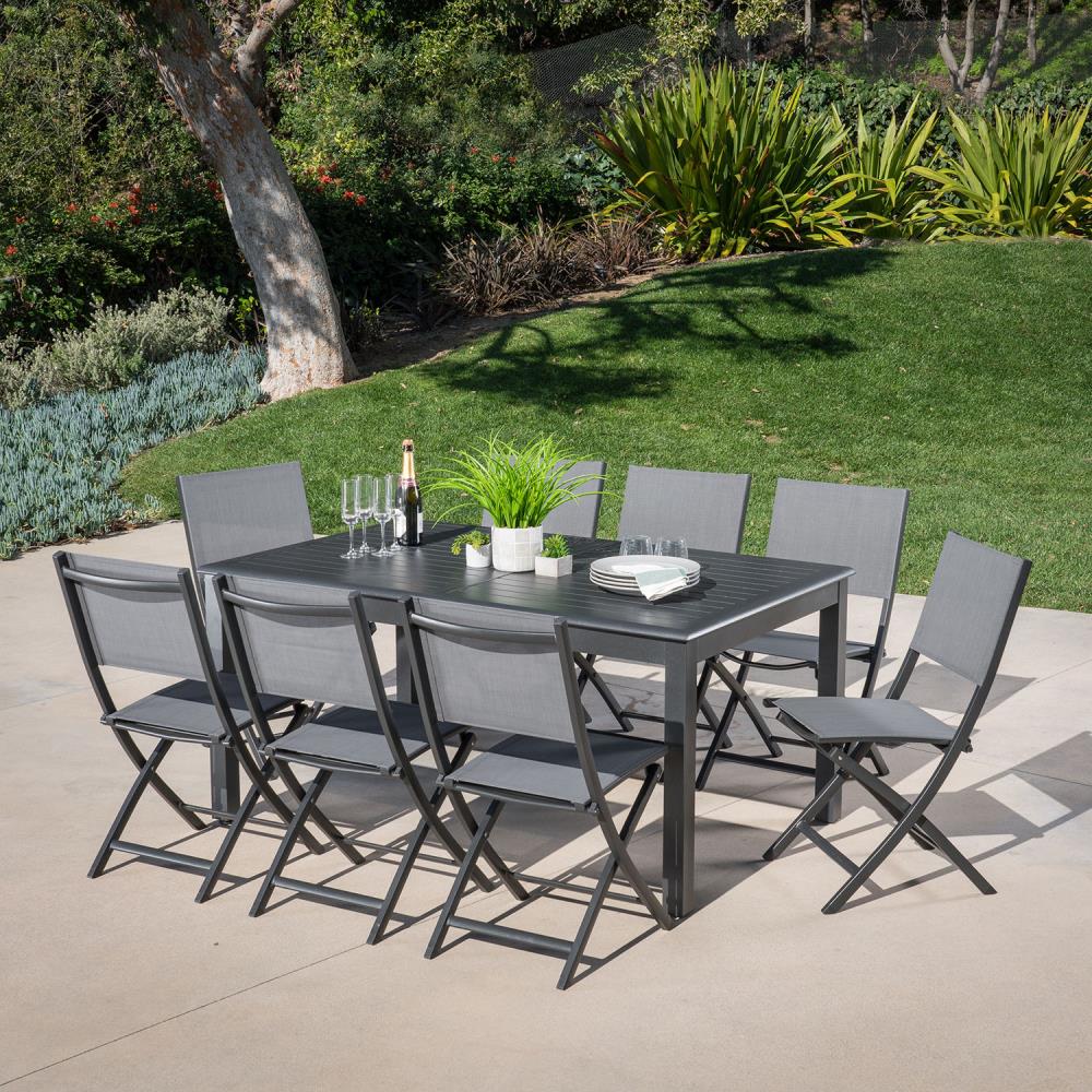 Hanover CAMDN9PCFD-GRY Patio-Dining-Sets - View #11