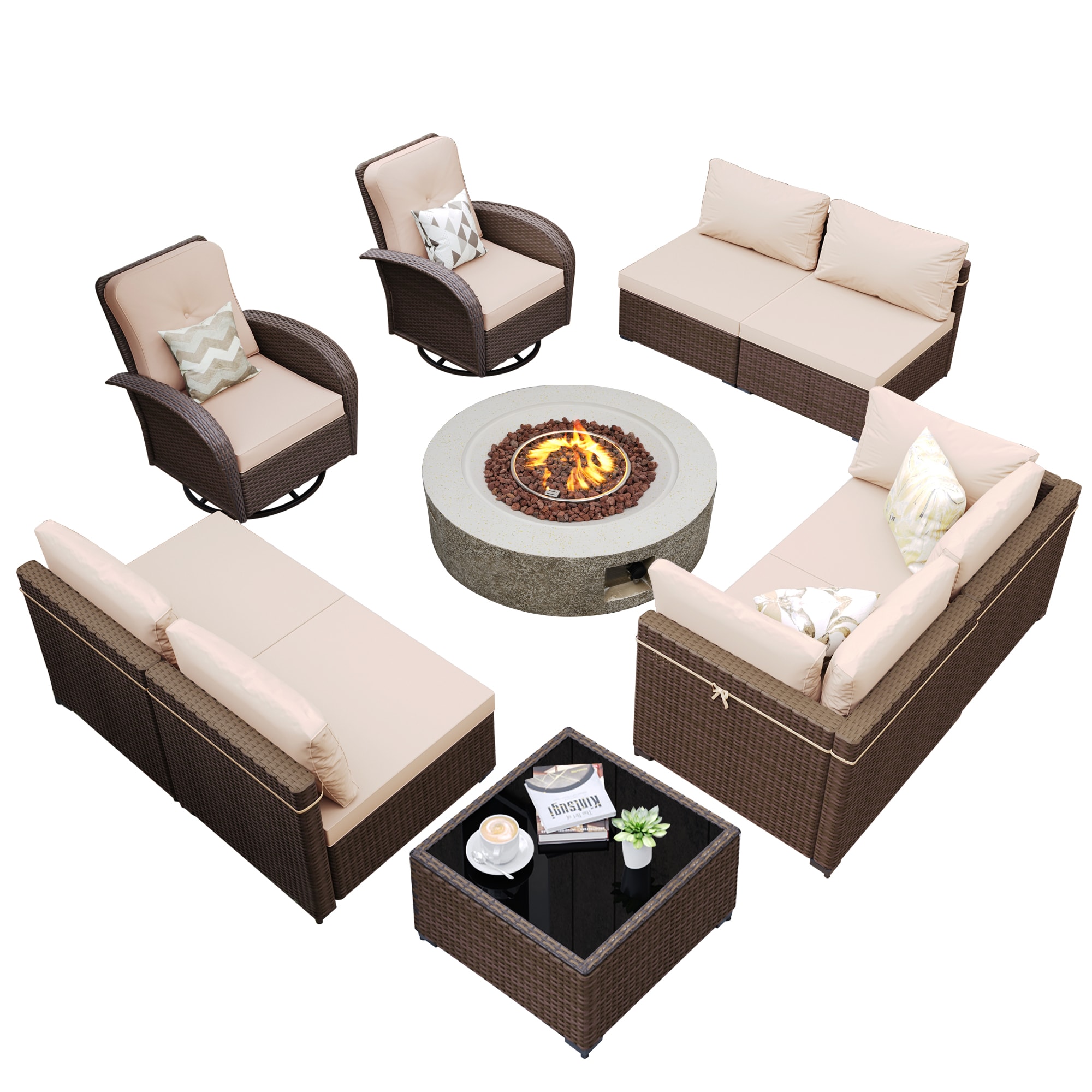 UPHA PL-2CZY11-42QBE-Z1 Patio-Conversation-Sets - View #2