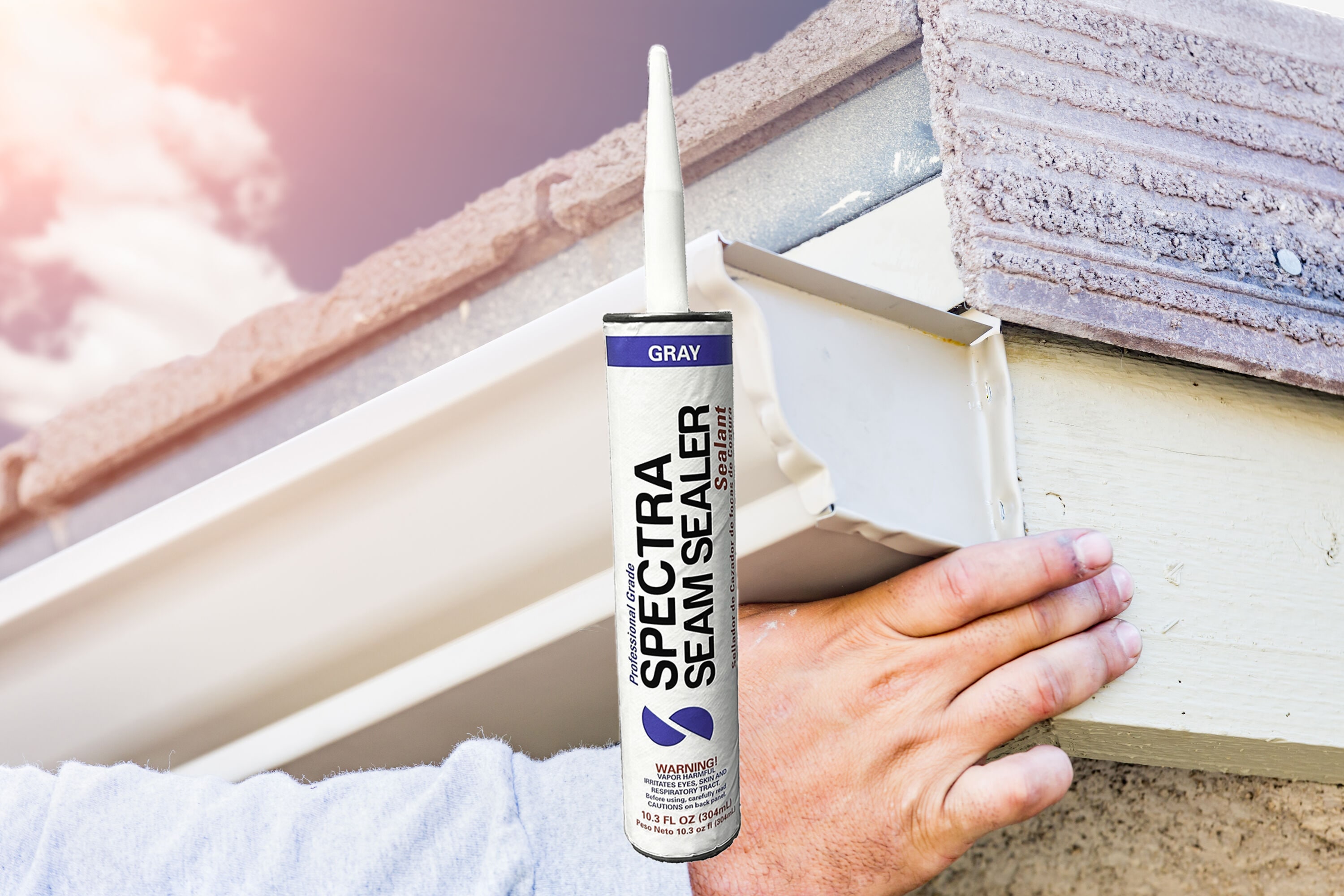 Spectra 10oz Seam Sealer Gutter Caulk Rubber (999-in x 999-ft) Gutter ...