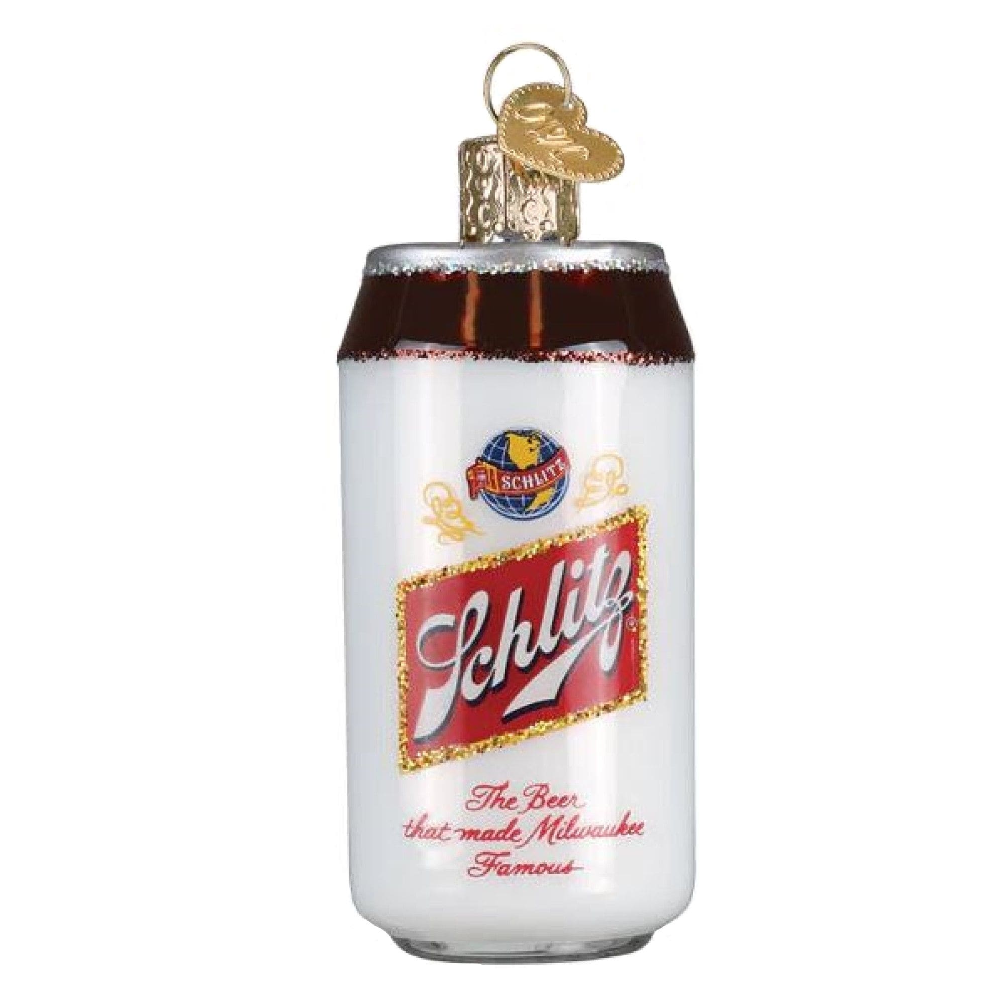 Old World Christmas 729343327222 Blown Glass Ornament for Christmas Tree - Schlitz Beer Can