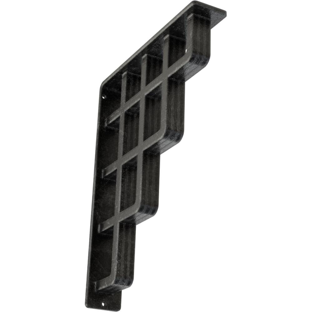 Ekena Millwork BKTM02X10X12TDIASV Diane 10-in x 2-in x 12-in Gray Wrought iron Mounting bracket