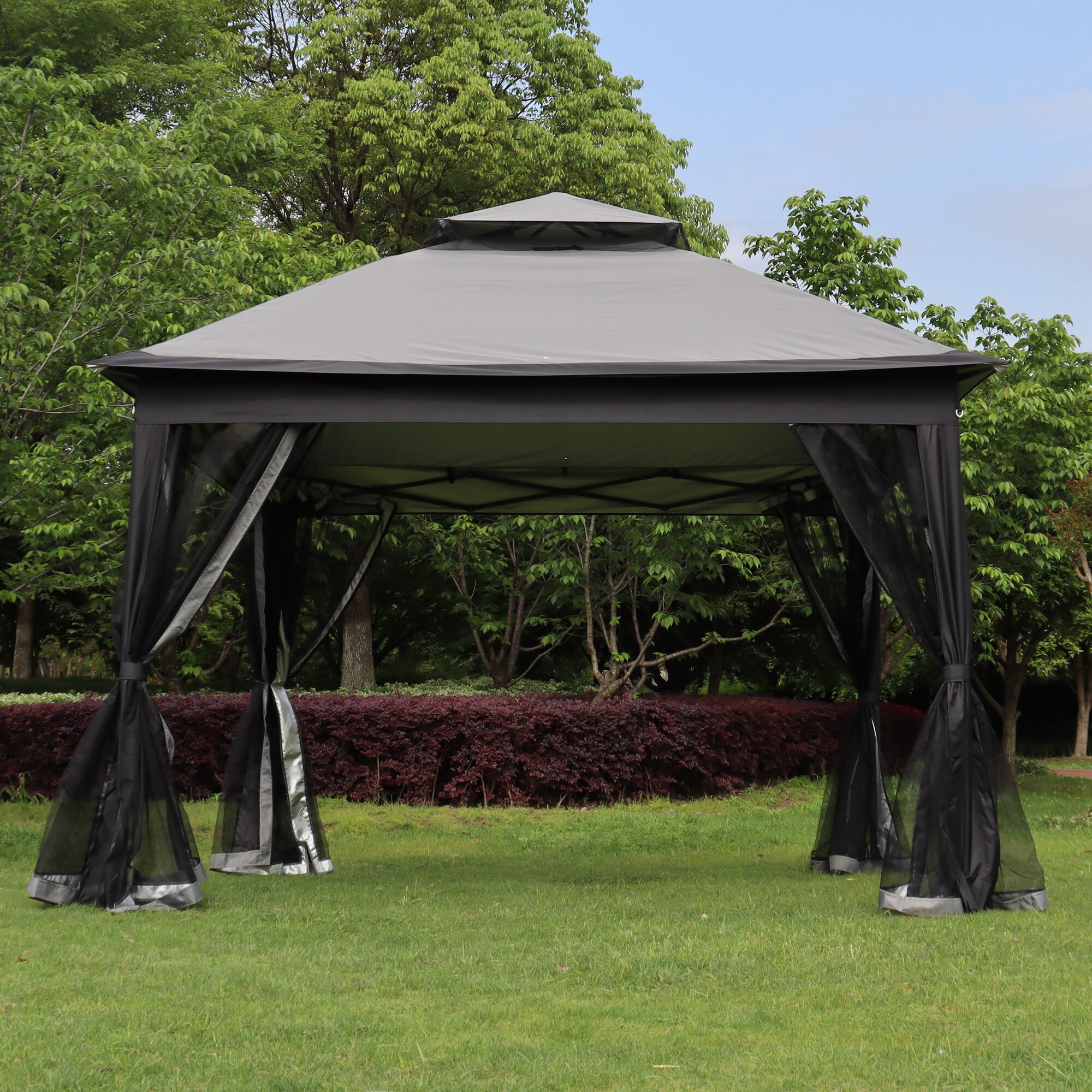 LIVIZA GAZBEP166GR Wood-Resin-Gazebos - View #2