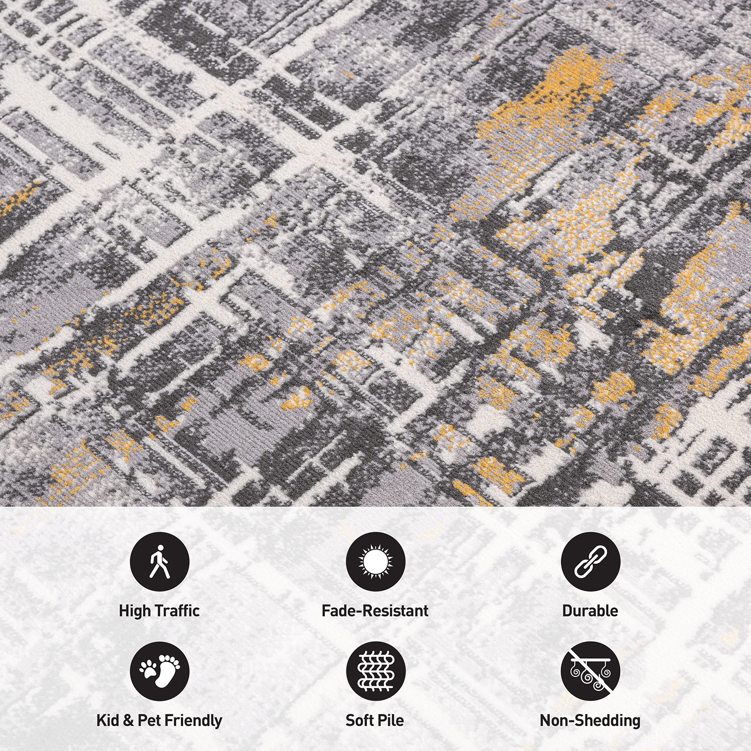 World Rug Gallery 2100YELLOW2X7 rugs - View #4