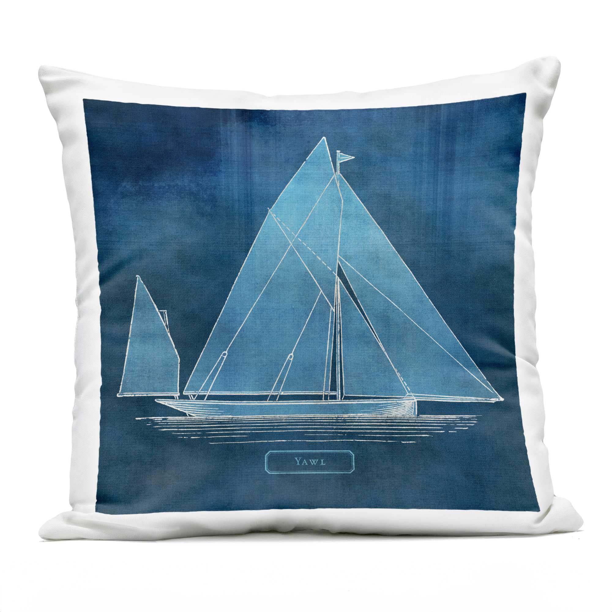 Stupell Industries  Maritime Yawl Sailboat Outdoor Printed Pillow design by Susan Arnot
