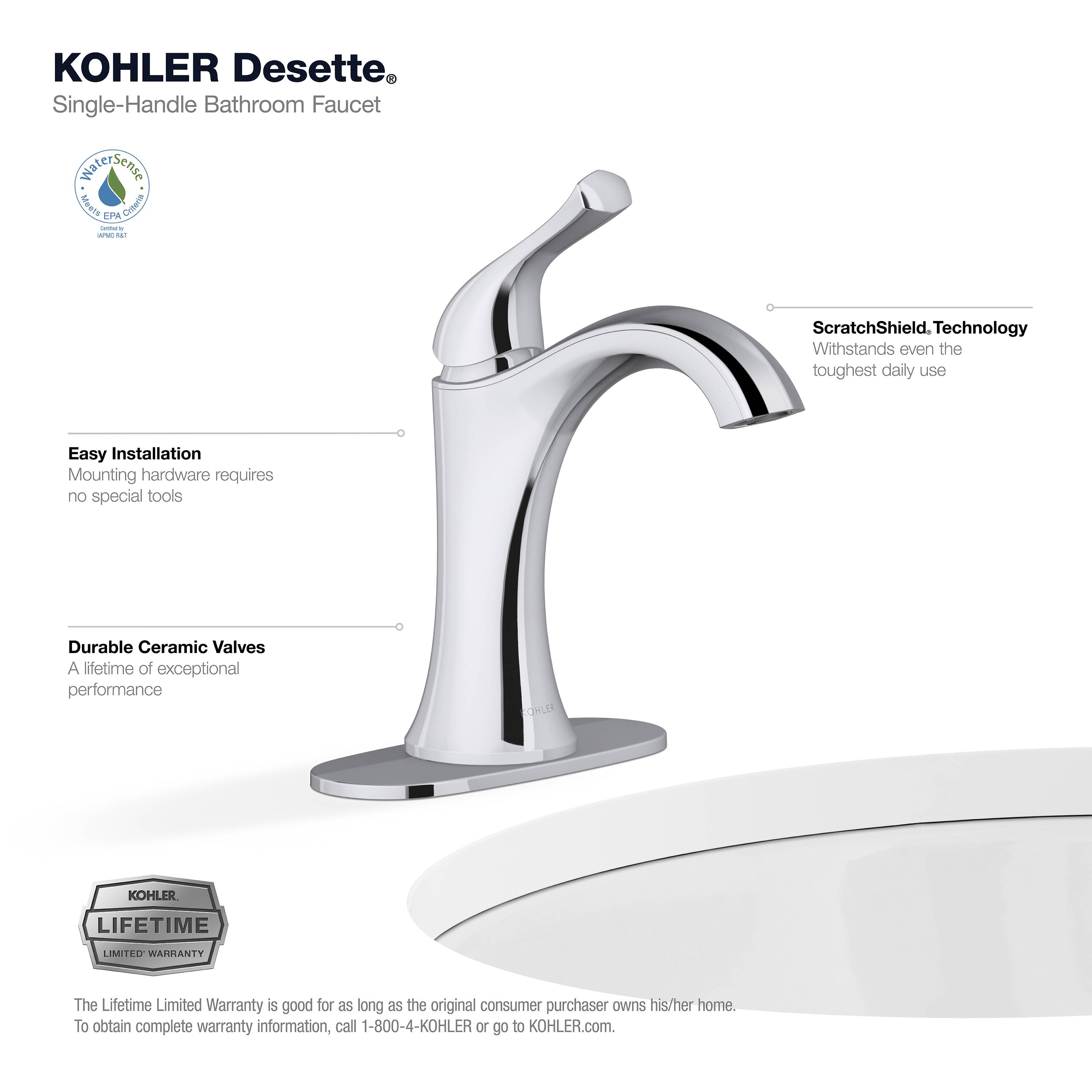 KOHLER R27211-4D-CP Lavatory-Faucets - View #4