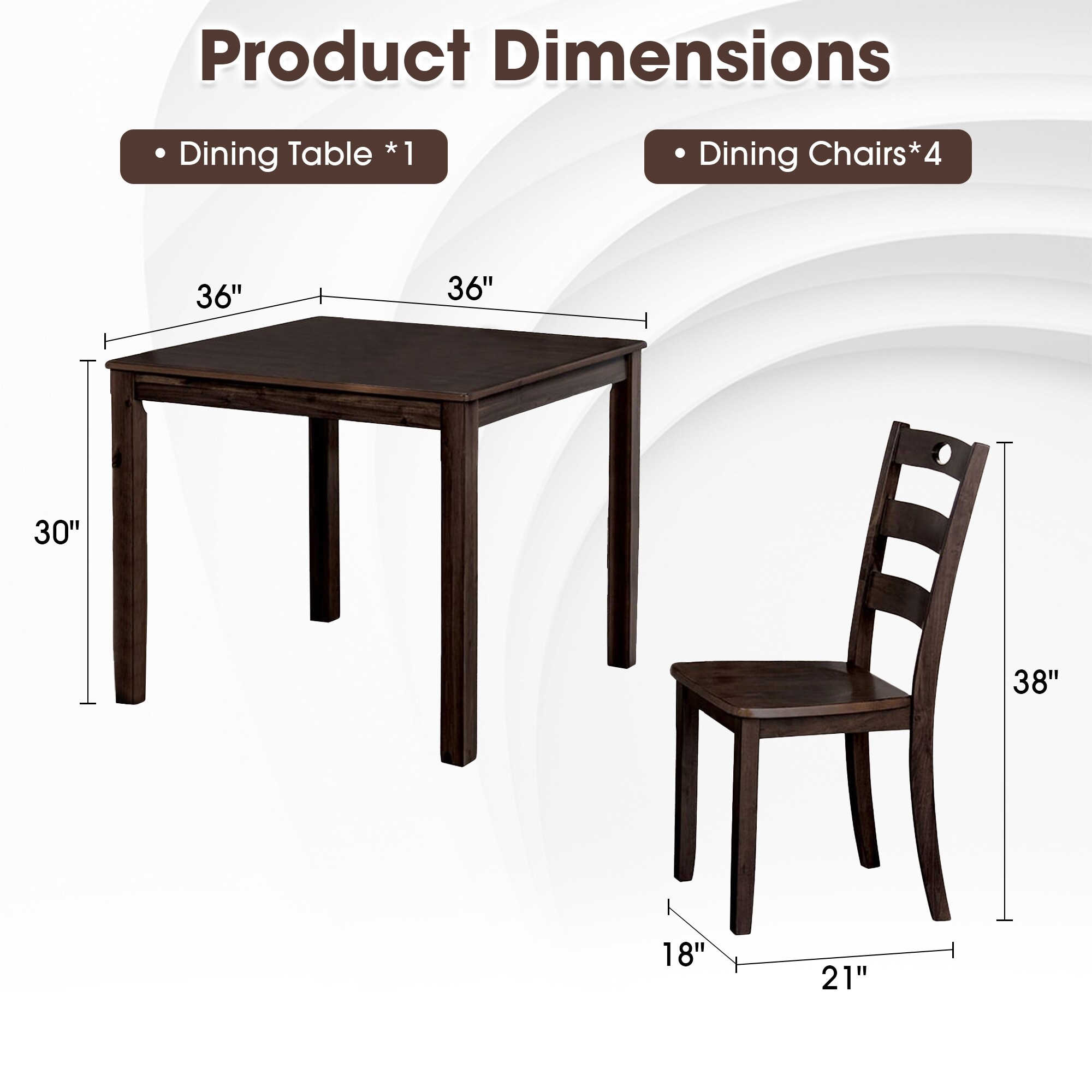 IHOMEadore MDFM3419EX-T-5PK Dining-Sets - View #4