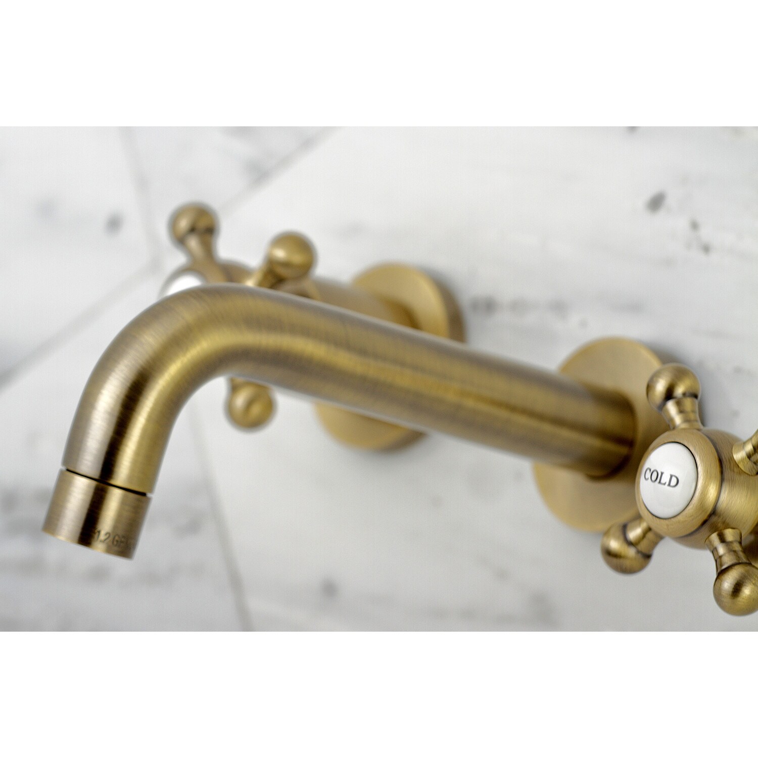 Kingston Brass Metropolitan Antique Brass Wall-mount 2-Handle Bathroom ...