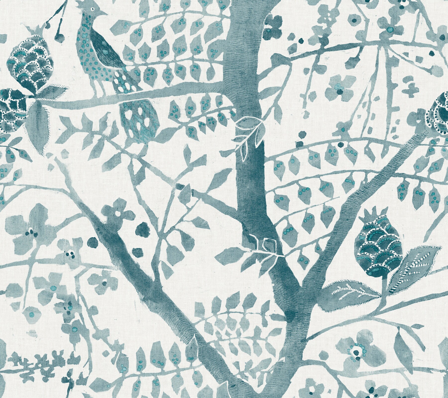 York Wallcoverings BO6632 Bohemian Luxe 60.8-Sq. Feet Teal Non-woven Novelty Unpasted Wallpaper