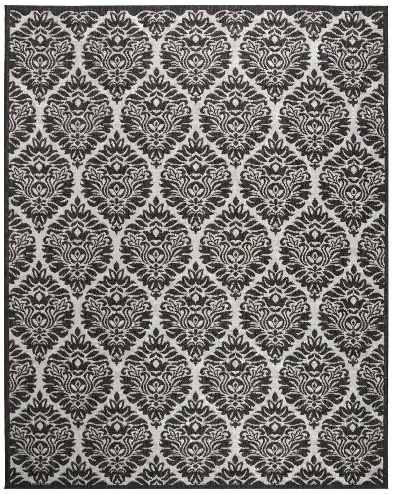 Safavieh LND135A-9 Linden Orleans 9 x 12 (ft) Loomed Polypropylene Light Gray/Charcoal Rectangular Indoor Damask Coastal Area rug