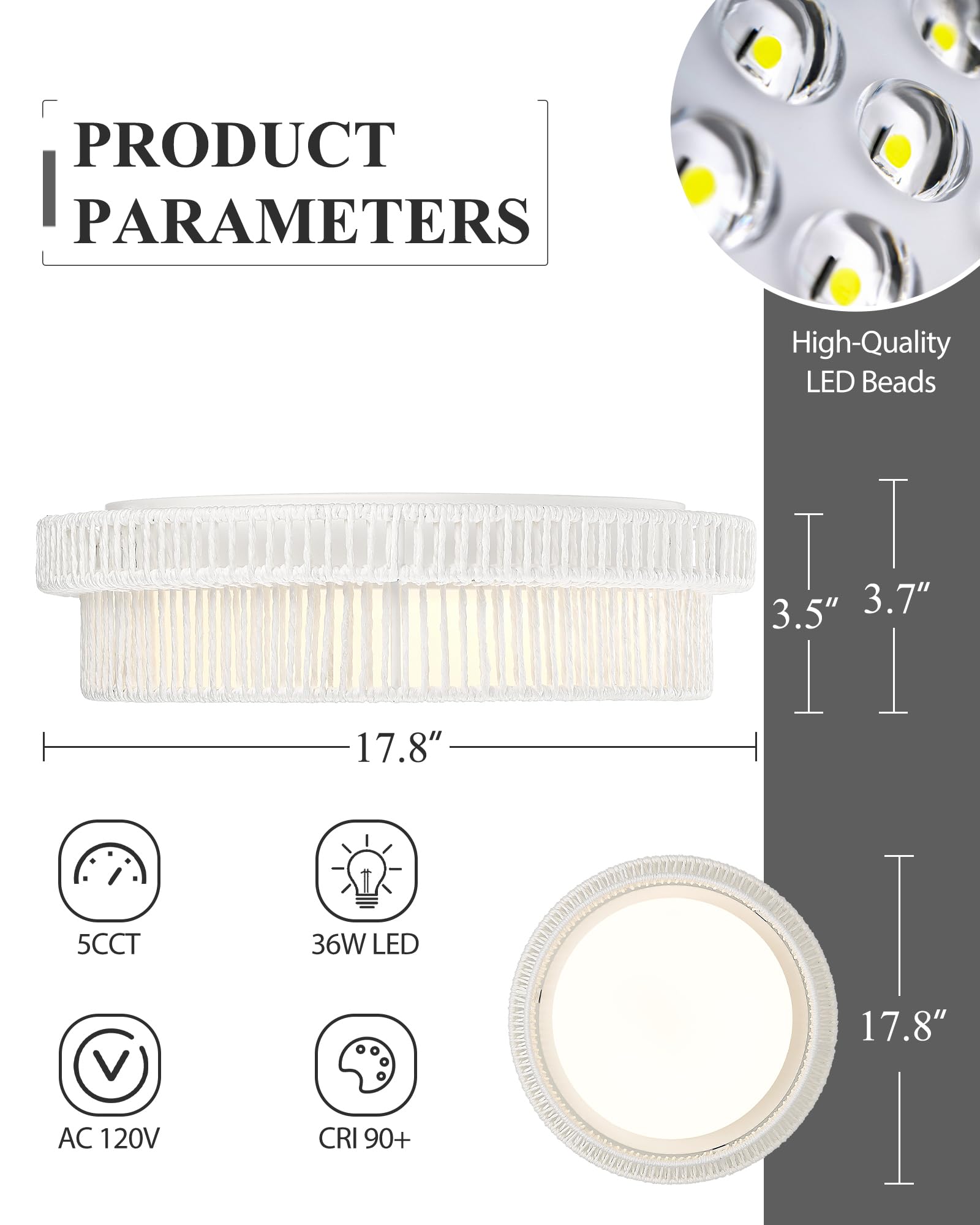 LTMATE LS5HYS78LF-LED WH flushmounts - View #2