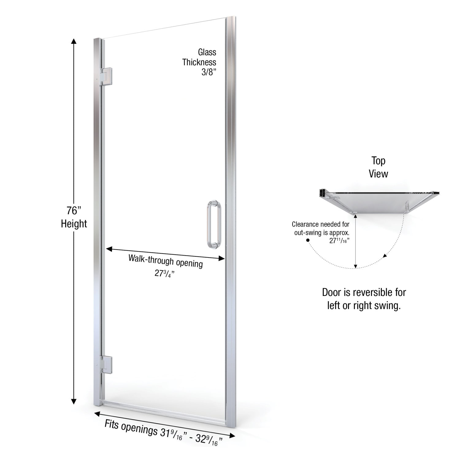 Basco COPA00A3276XPSV Shower-Doors - View #4