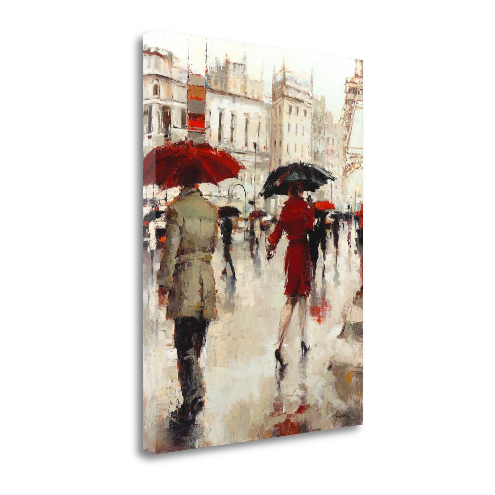 Tangletown Fine Art Parting On A Paris Street Lorraine Christie 33-in H ...