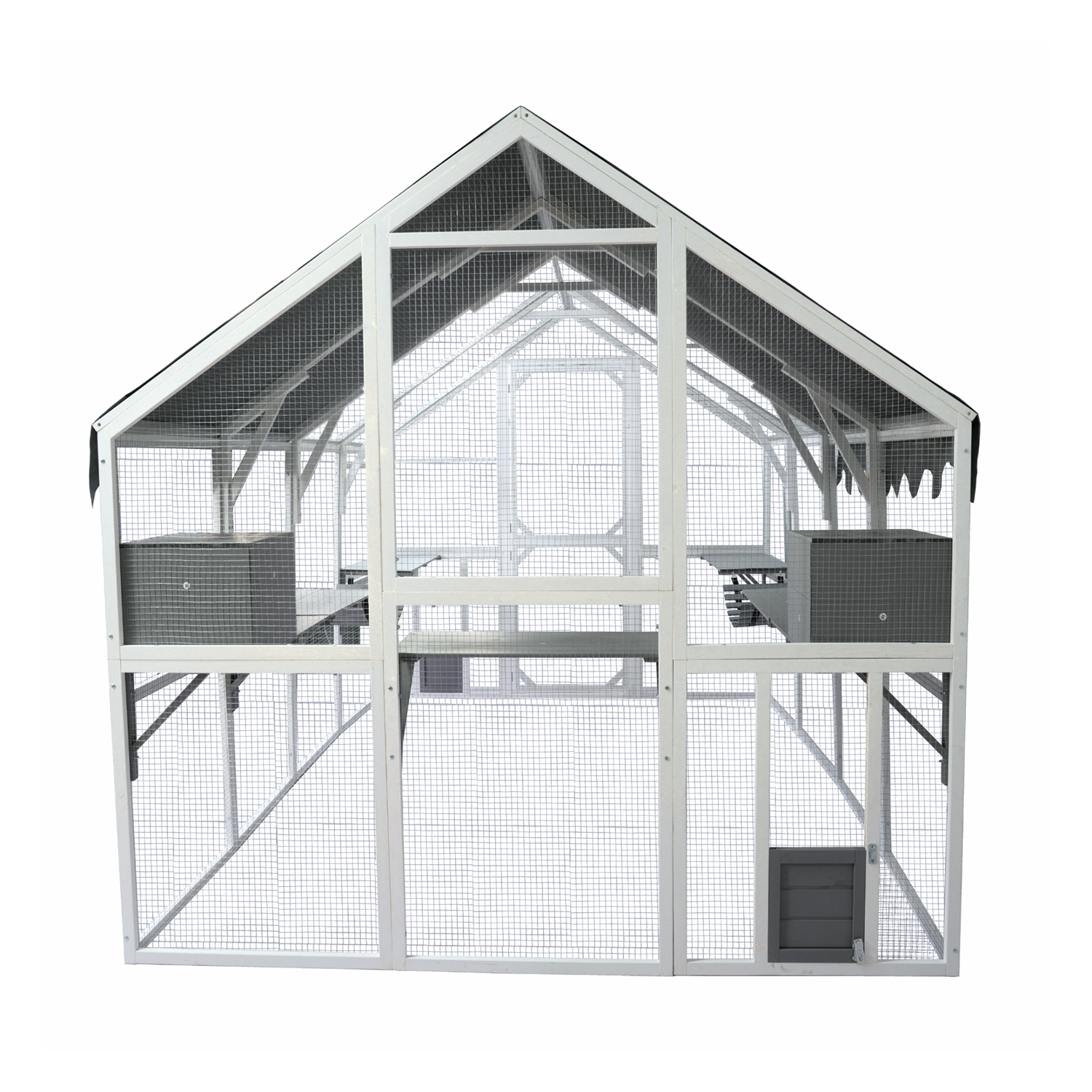Mondawe Silver Metal Chicken coop
