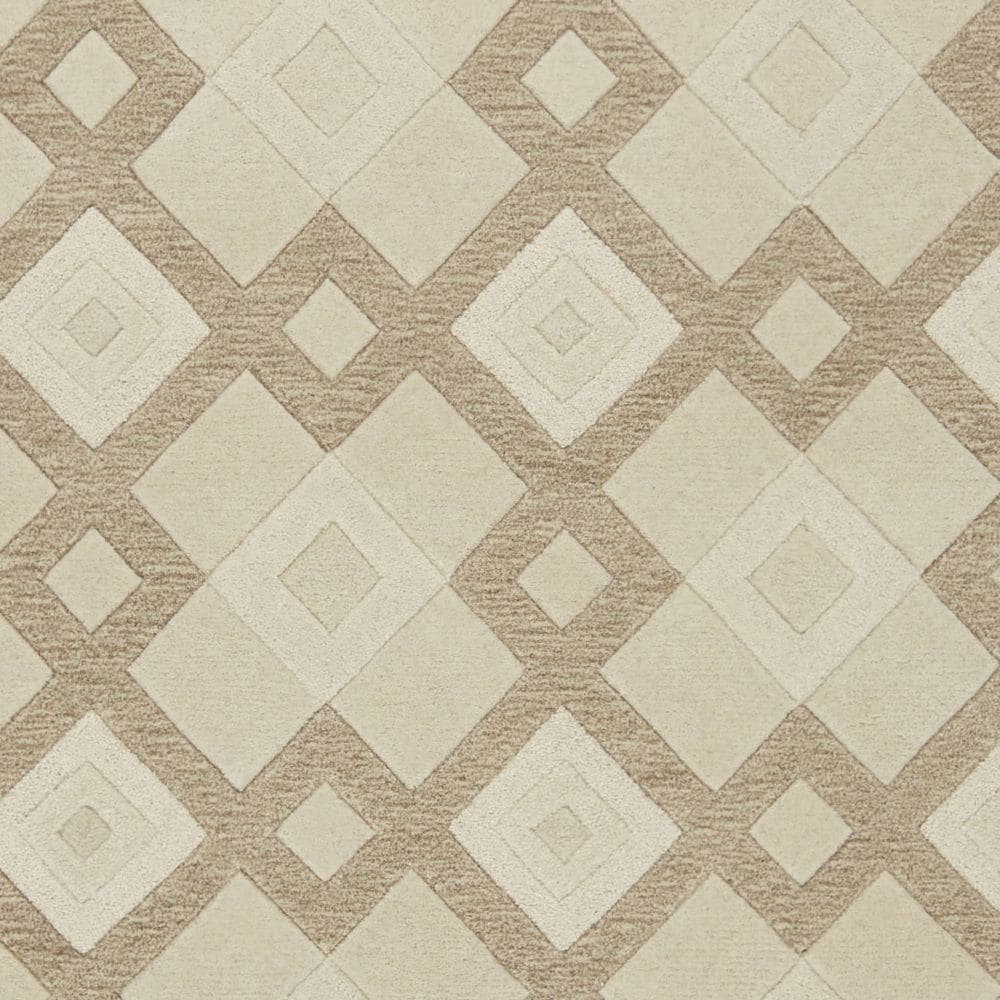 HomeRoots 353531 Bernadette 2 X 3 (ft) Rag Wool Ivory Indoor Geometric Area Rug