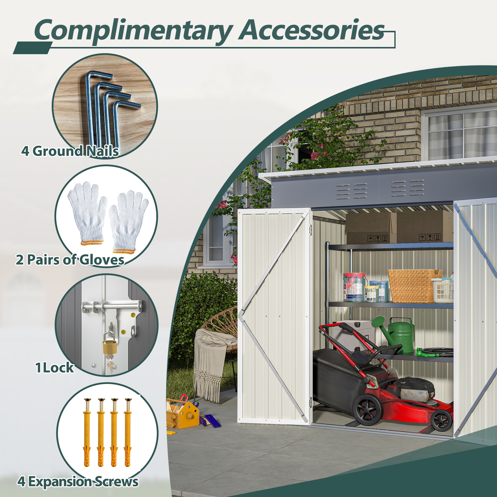 Mondawe MD-WWC00064 Metal-Storage-Buildings-Sheds - View #10