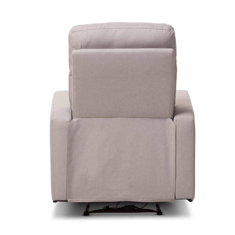 Baxton Studio Garland Beige Linen Recliner in the Recliners